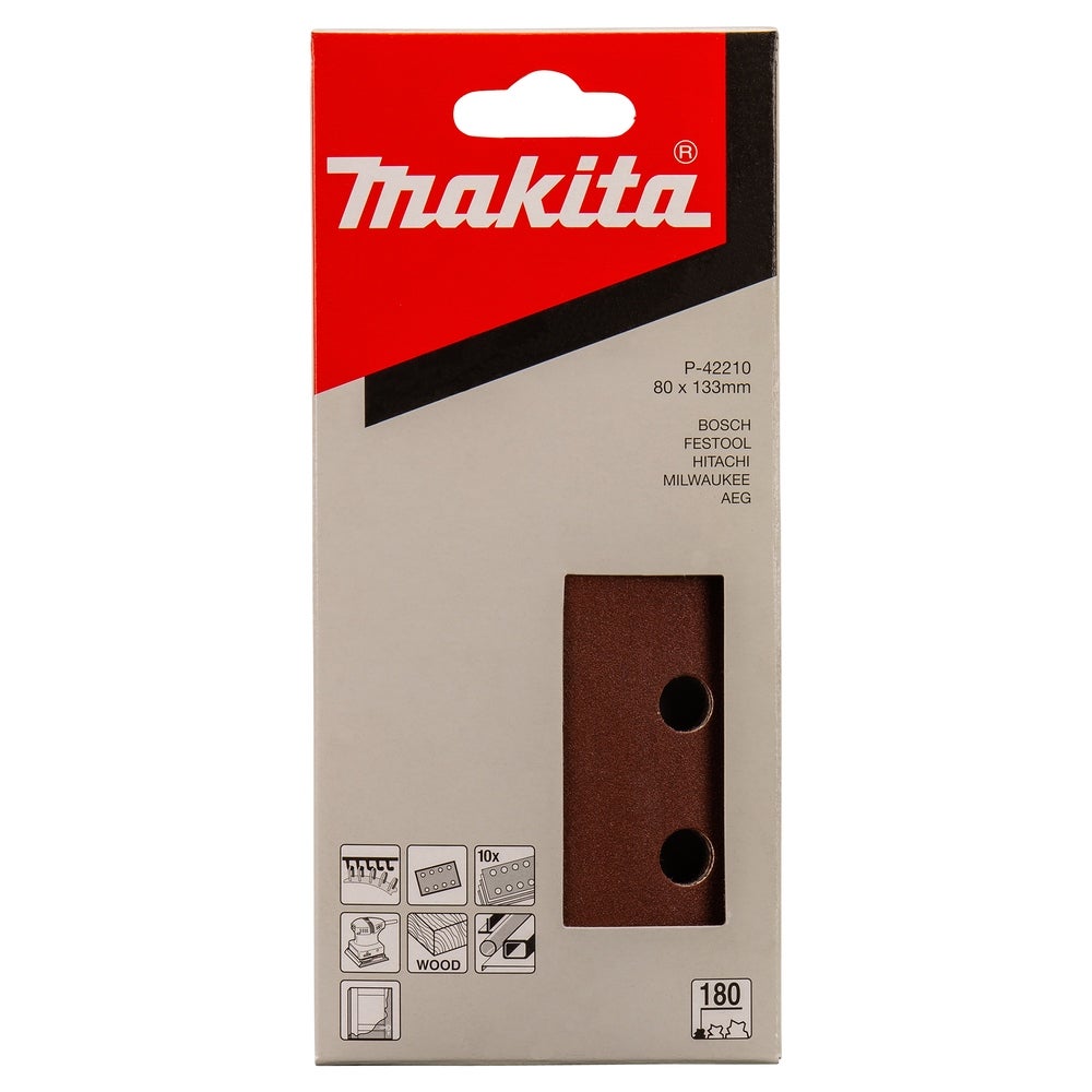 Makita Schleifpapier 80 x 133 mm, K180, 10 Stk. #P-42210