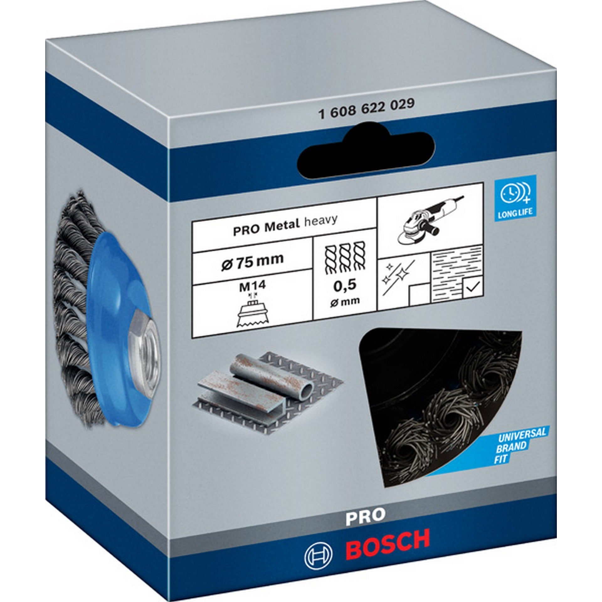 Bosch PRO Metal heavy Topfbürste, 75 x 0,5 mm, Gewinde #1608622029