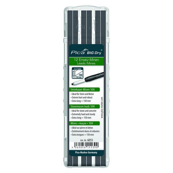 Pica BIG DRY Minen-Set Steinhauer 10H / 12 Minen im stabilen Etui #6055
