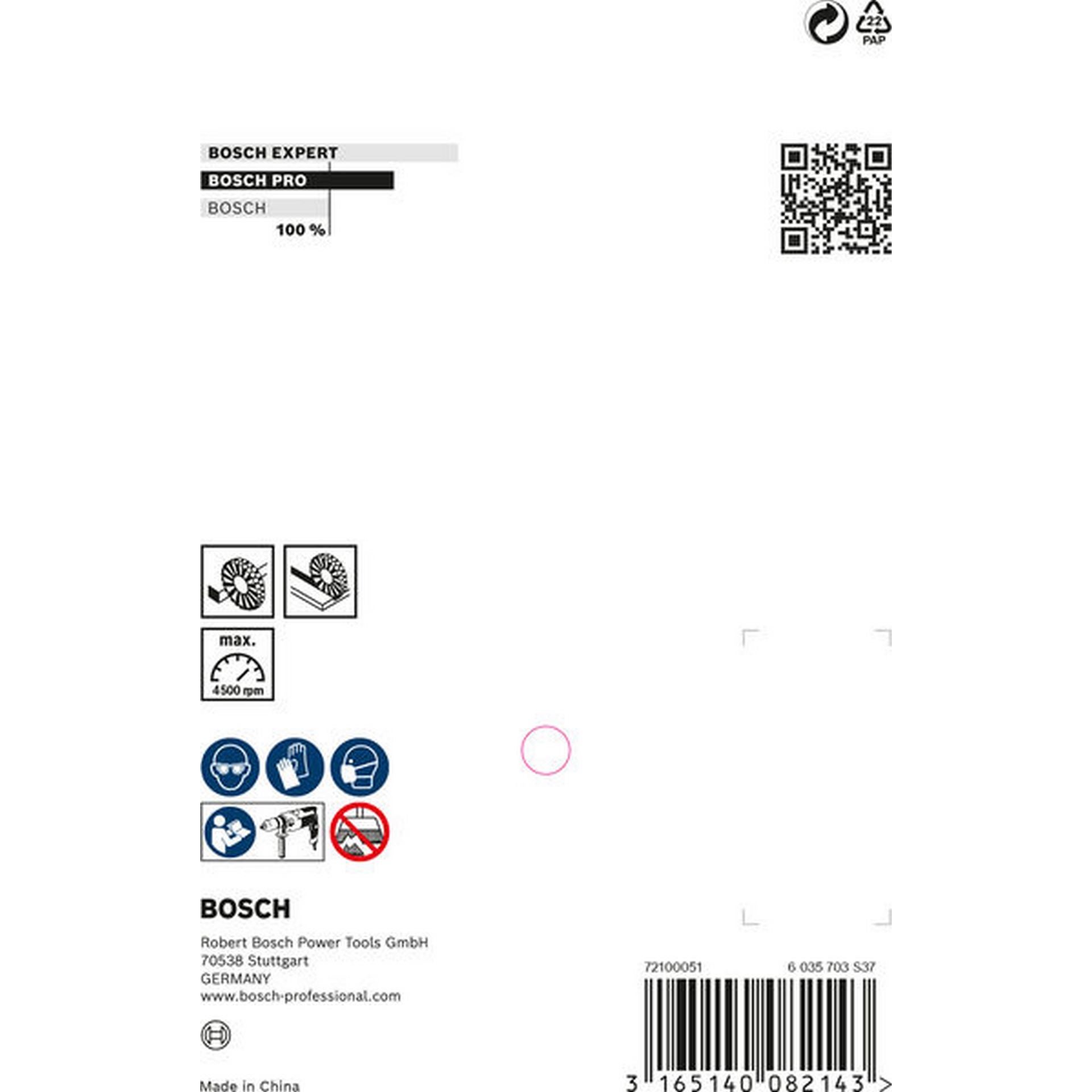 Bosch PRO Multi Material clean Scheibenbürste, gerader Schaft, 100 x 1 mm #2608622055