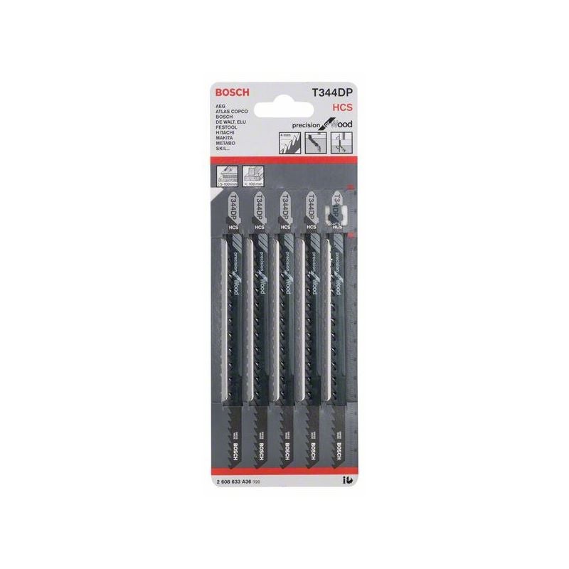 Bosch PRO Wood precise T344DP Stichsägeblatt, 152 mm, 5-tlg. #2608633A36