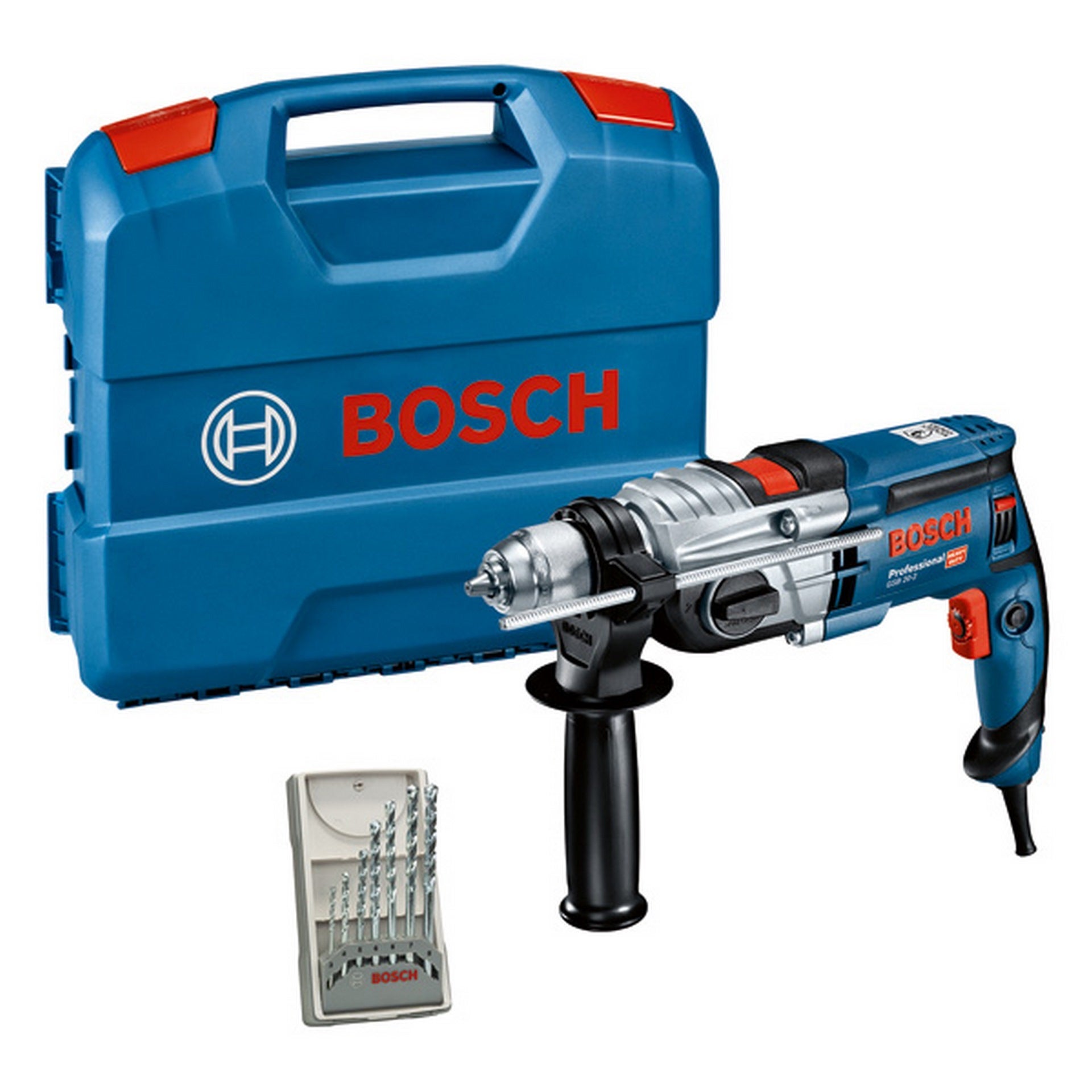 Bosch Schlagbohrmaschine GSB 20-2, 7-tlg. Steinbohrer-Set CYL-1 in L-Case #060117B401