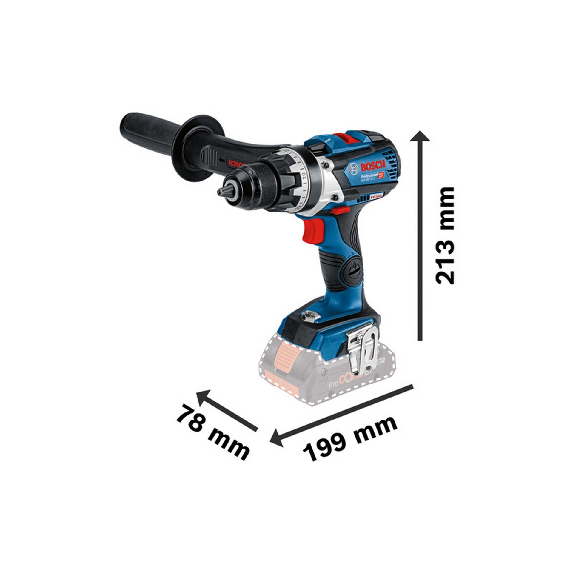Bosch Akku-Bohrschrauber GSR 18V-110 C, 2 x Akku ProCORE18V 4.0Ah in L-BOXX #06019G010A