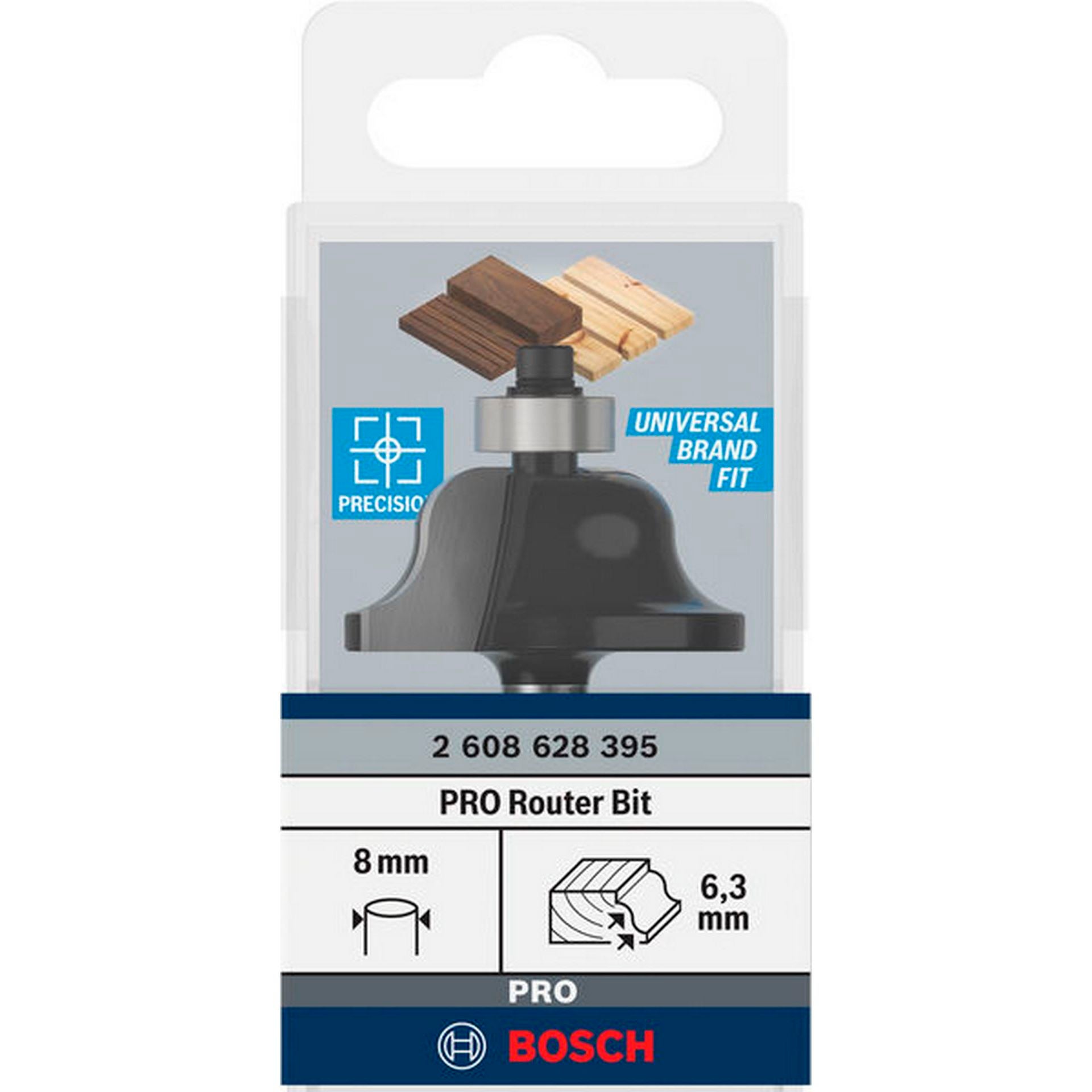 Bosch PRO Profilfräser klassisch, R 6,3 mm, S 8 mm #2608628395
