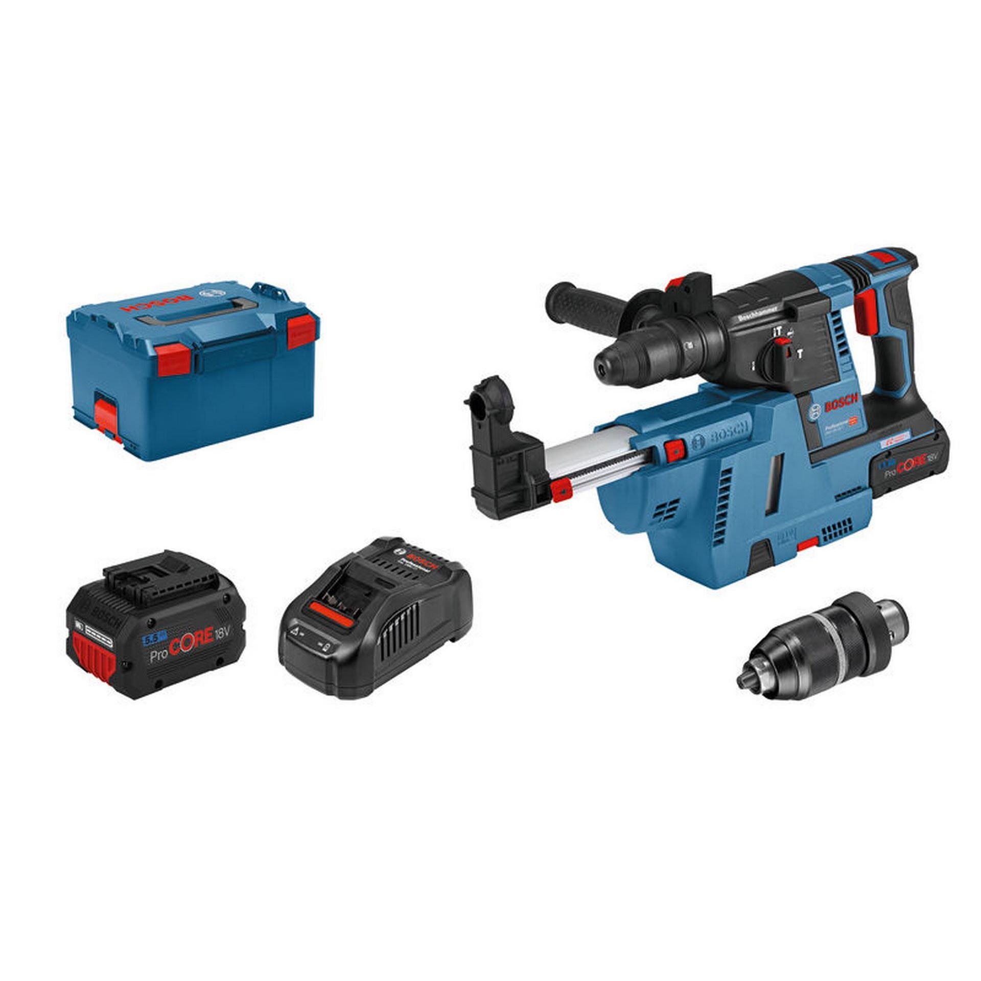 Bosch Akku-Bohrhammer mit SDS plus GBH 18V-26F, L-BOXX 238, 2 x ProCORE18V 5.5Ah #061191000G