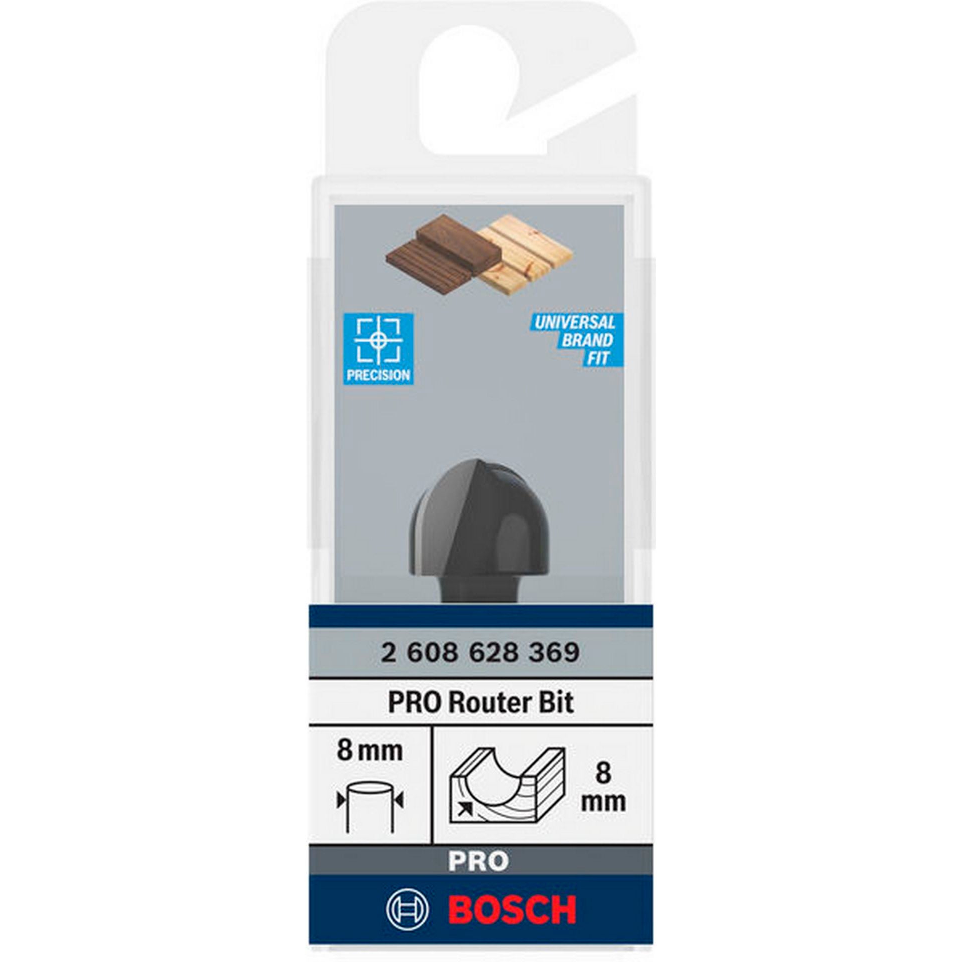 Bosch PRO Hohlkehlfräser, R 8 mm, S 8 mm #2608628369