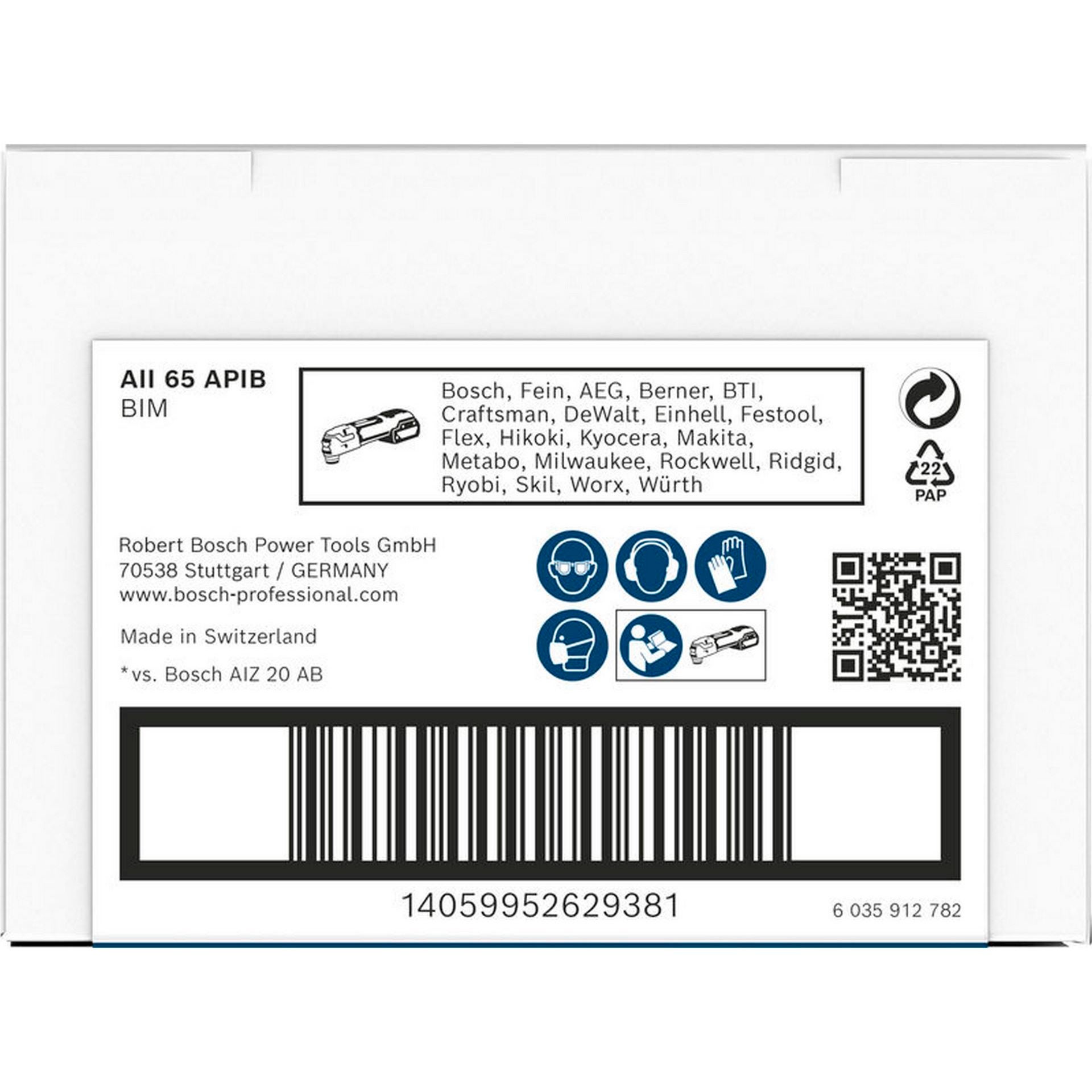 Bosch PRO AII 65 APIB Blatt für Multifunktionswerkzeuge, 65 x 40 mm, 25-tlg. #2608669081