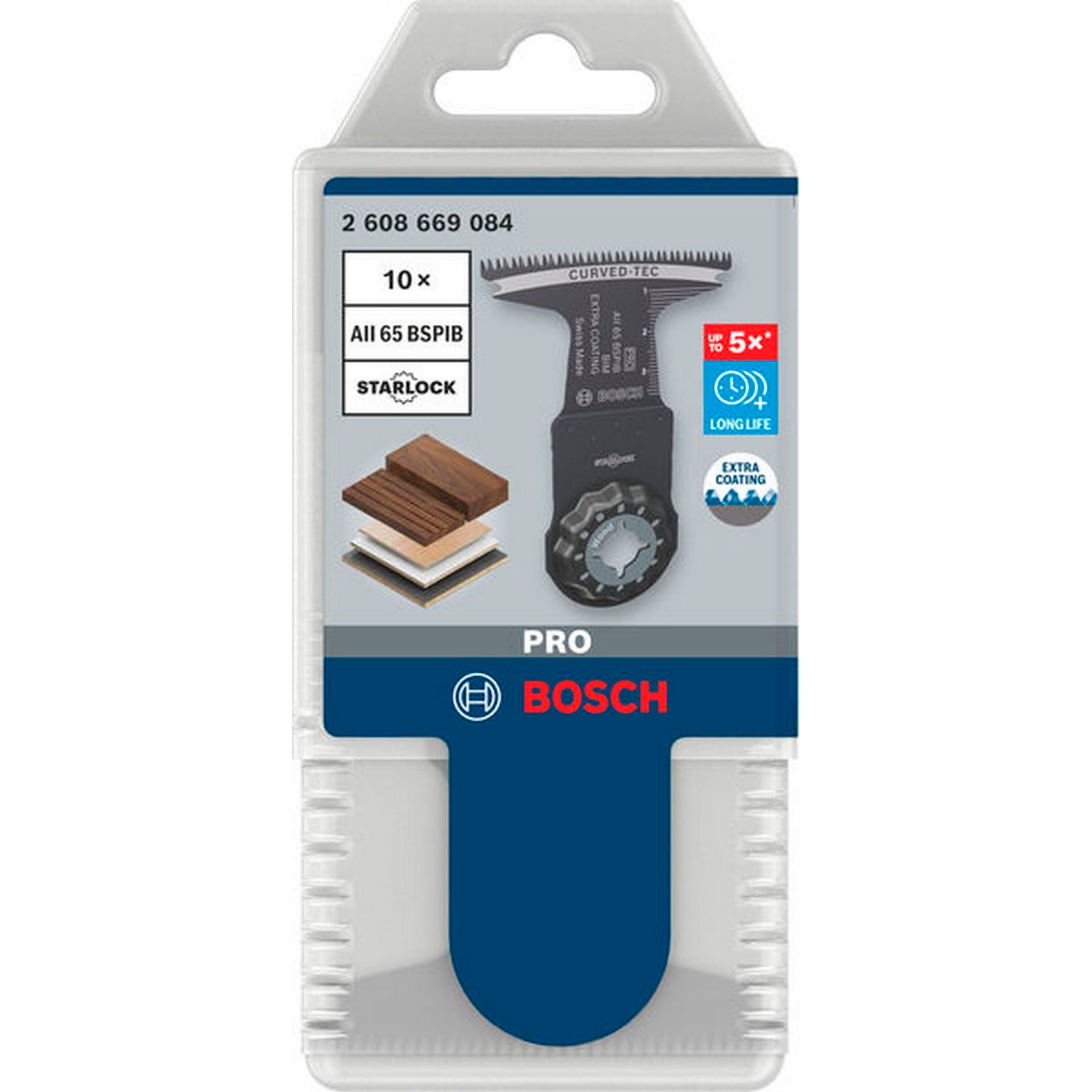 Bosch PRO AII 65 BSPIB Blatt für Multifunktionswerkzeuge, 65 x 40 mm, 10-tlg. #2608669084