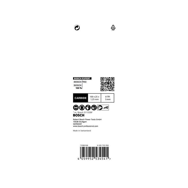 Bosch EXPERT S555CHC Thick Tough Metal Säbelsägeblatt #2608900364