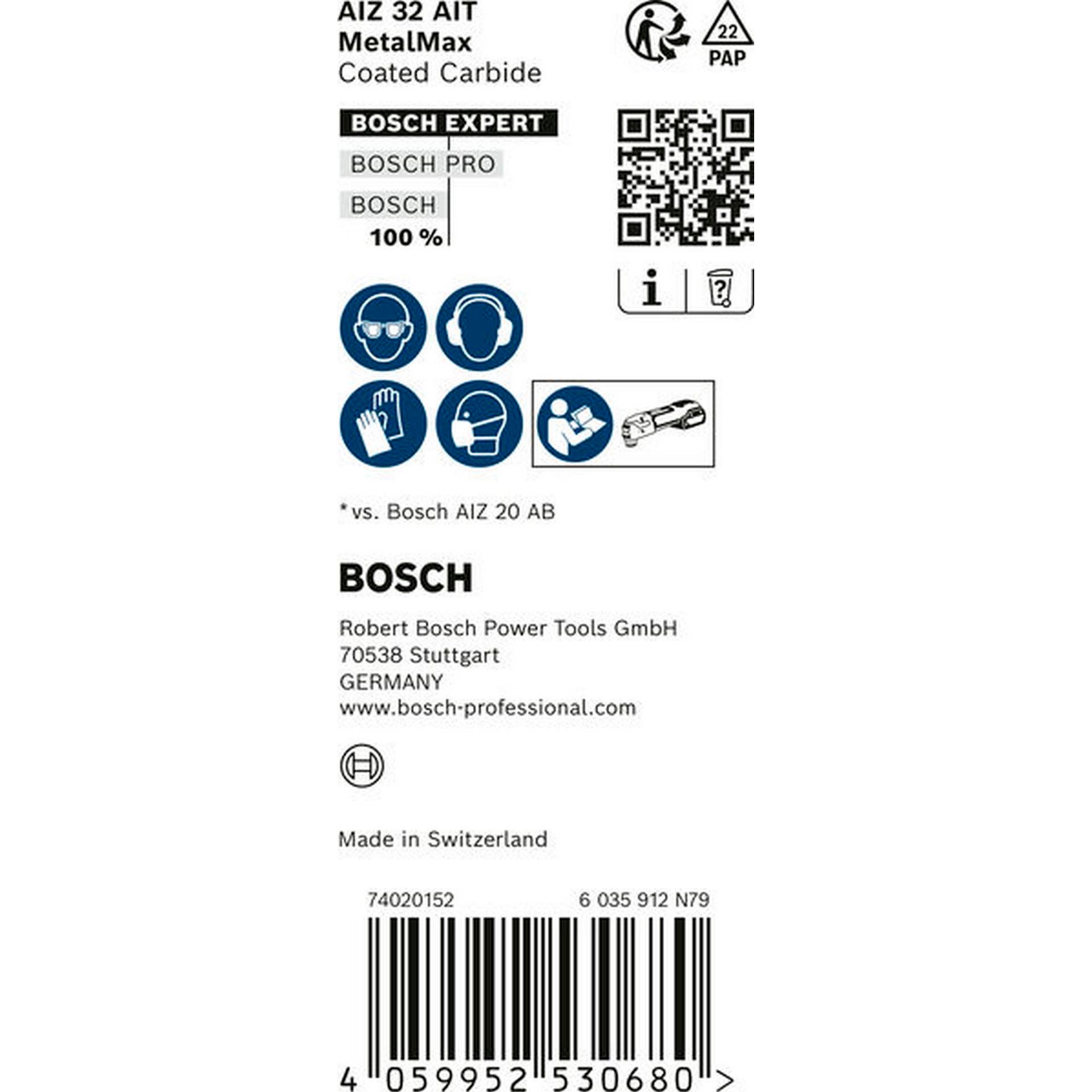 Bosch EXPERT MetalMax AIZ 32 AIT Tauchsägeblatt, 40x32 mm, 10-tlg. #2608900016