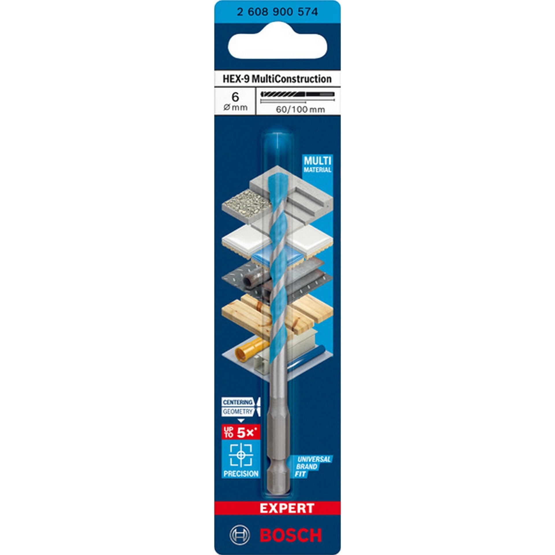 Bosch EXPERT HEX-9 Multi Construction Bohrer, 6x60x100 mm #2608900574