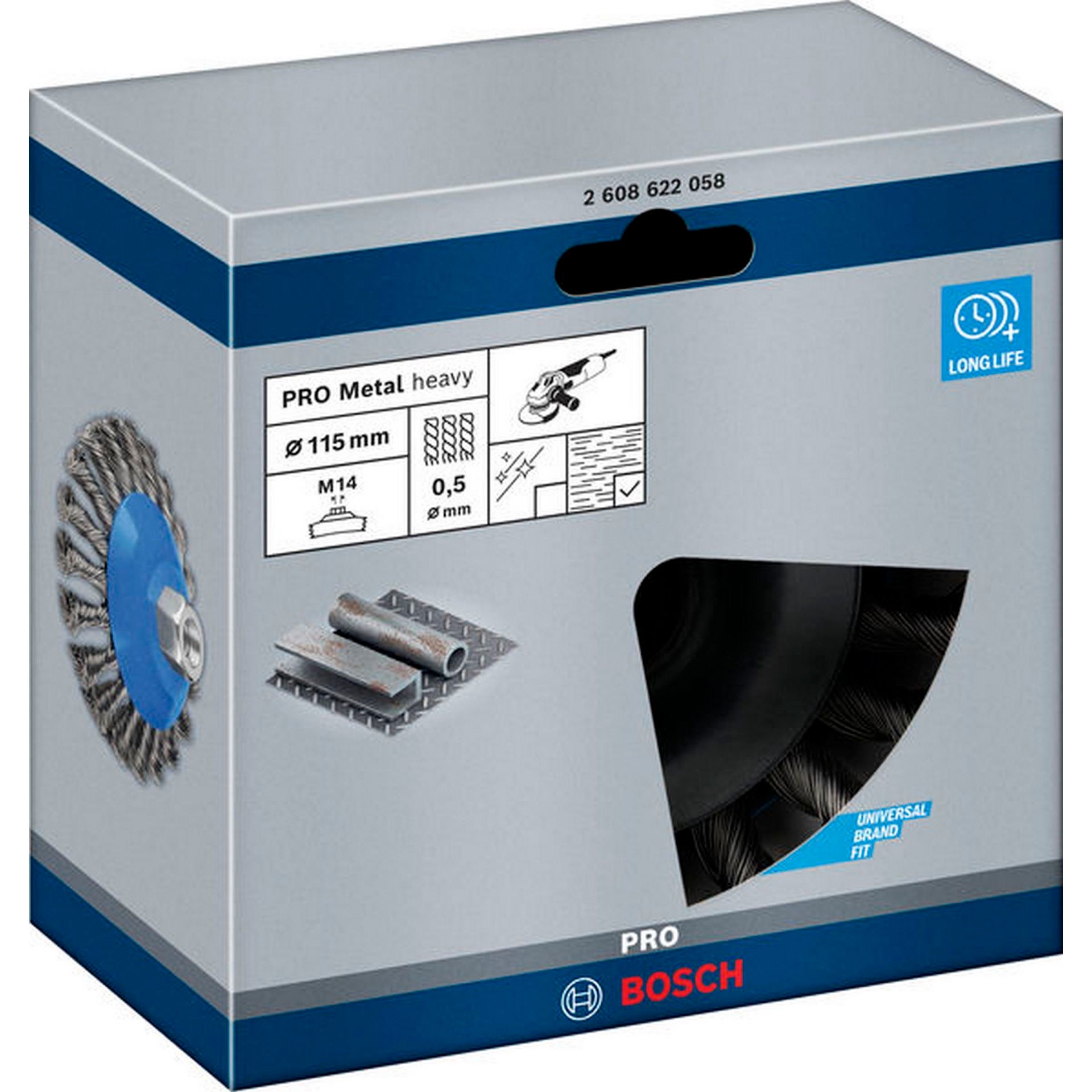 Bosch PRO Metal heavy Kegelbürste, 115 x 0,5 mm, Gewinde #2608622058