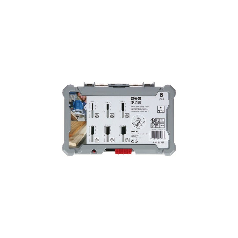 Bosch PRO Nutfräser-Set, Schaft 6 mm, 6-tlg. #2607017465