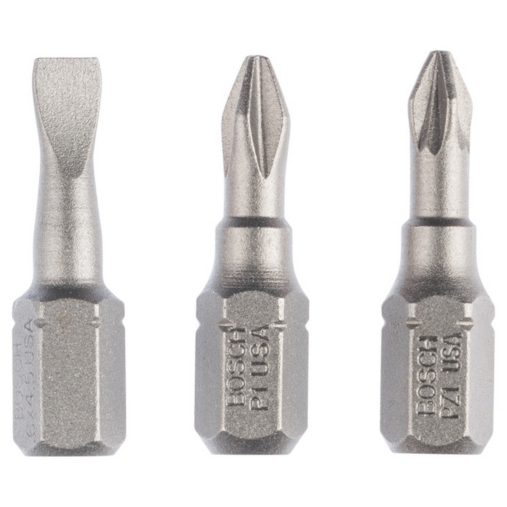 Bosch Schrauberbit-Set Extra-Hart (gemischt), 3-teilig, S 0,6x4,5, PH1, PZ1, 25 mm #2607001765