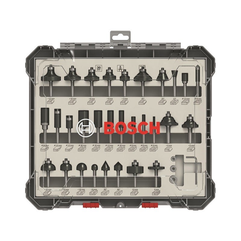 Bosch PRO Fräser-Set, gemischt, Schaft 6 mm, 30-tlg. #2607017474