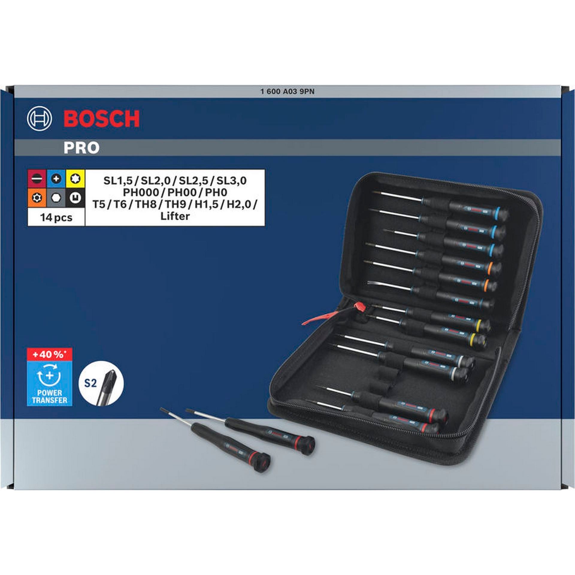 Bosch PRO Präzisionsschraubendreher-Set PH/SL/TX/TH/H, 14-tlg. #1600A039PN