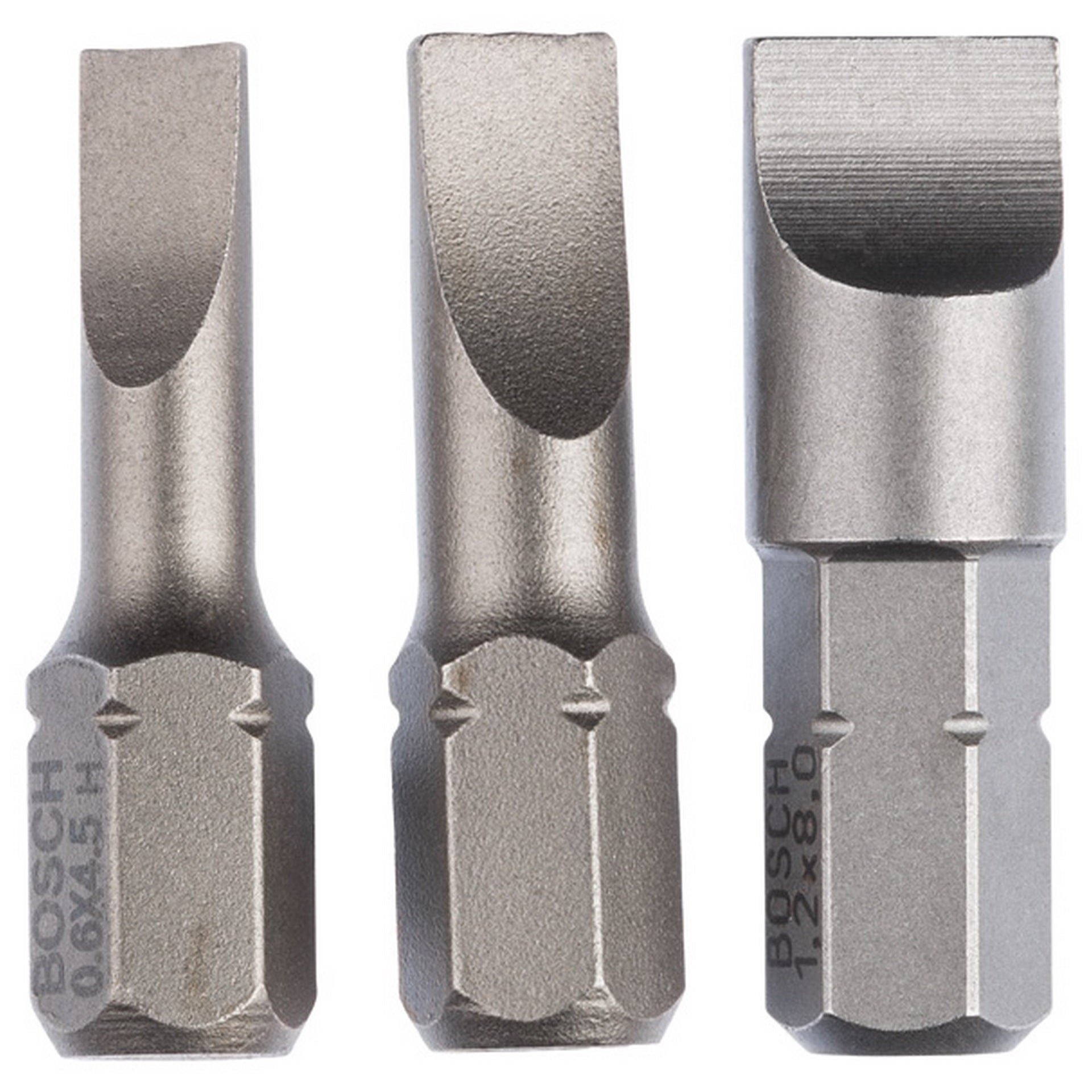Bosch Schrauberbit-Set, Extra Hard, 3-tlg., S 0,6x4,5, S 0,8x5,5, S 1,2x8,0 #2607001750