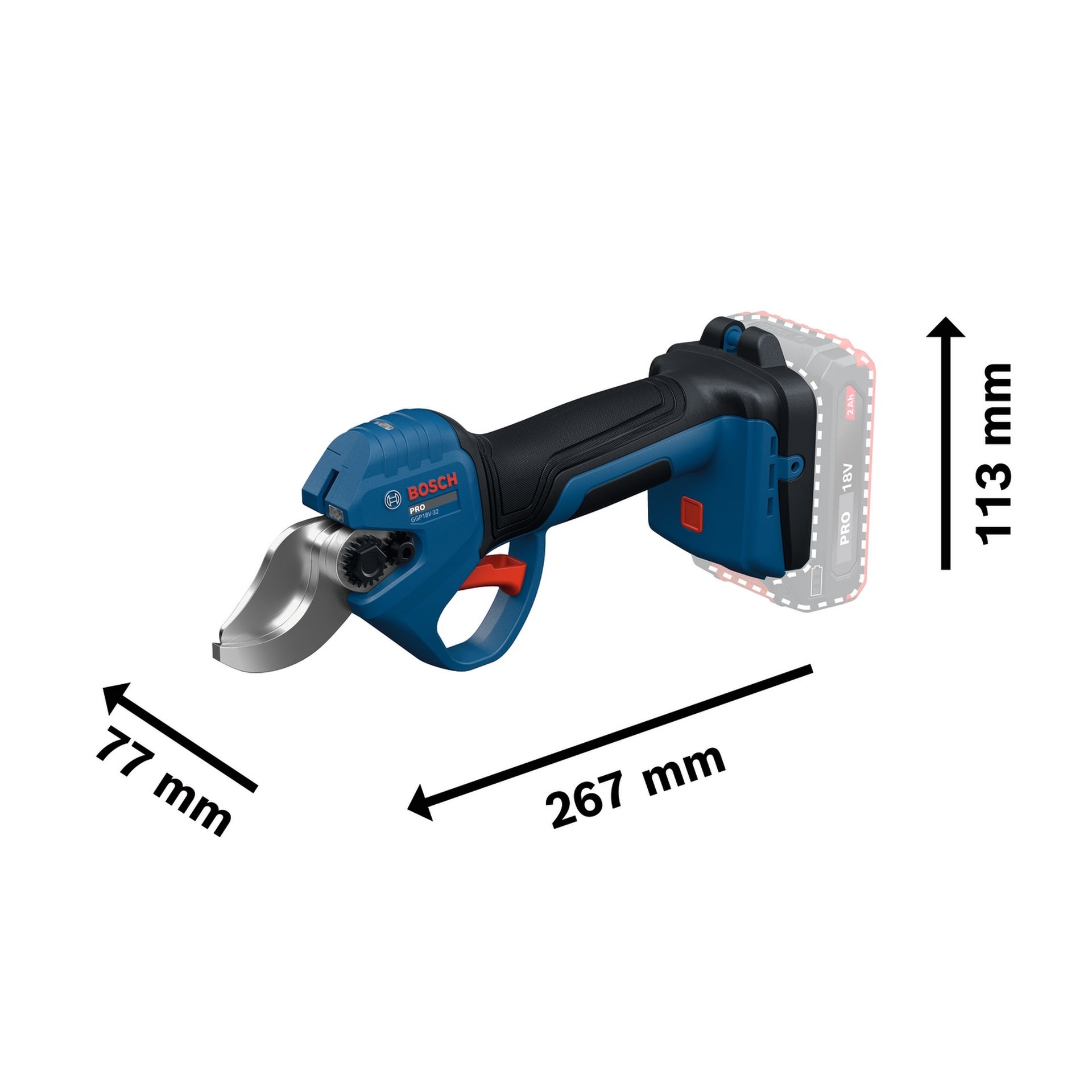 Bosch Akku-Gartenschere GGP18V-32 Pruner 18V #06008D8200