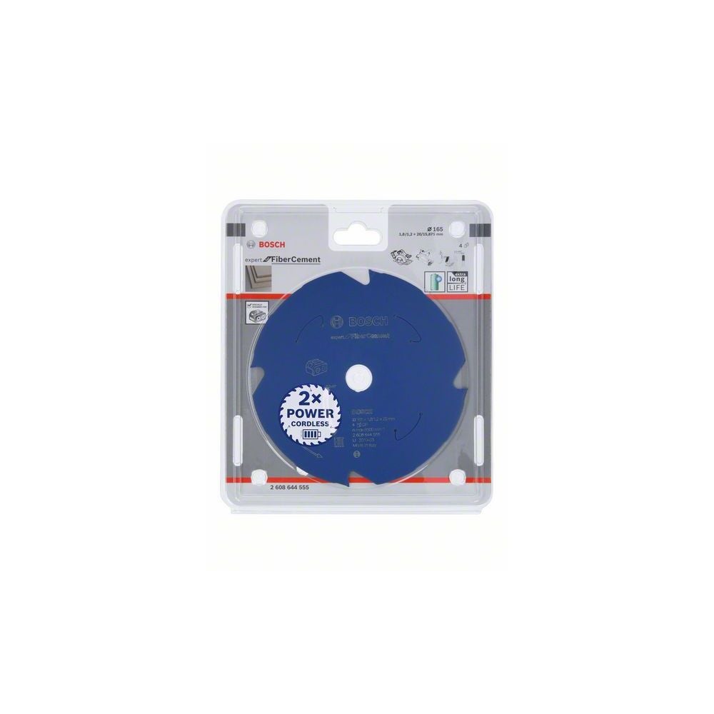 Bosch Kreissägeblatt für Akkusägen Expert for Fibre Cement, 165 x 1,8/1,2 x 20, T4 #2608644555