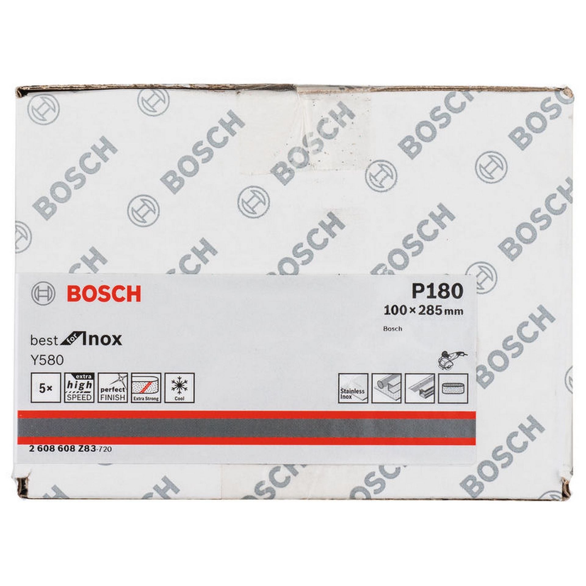 Bosch PRO Y580 Schleifband, 100 x 285 mm, 90 mm, G180, 5-tlg. #2608608Z83