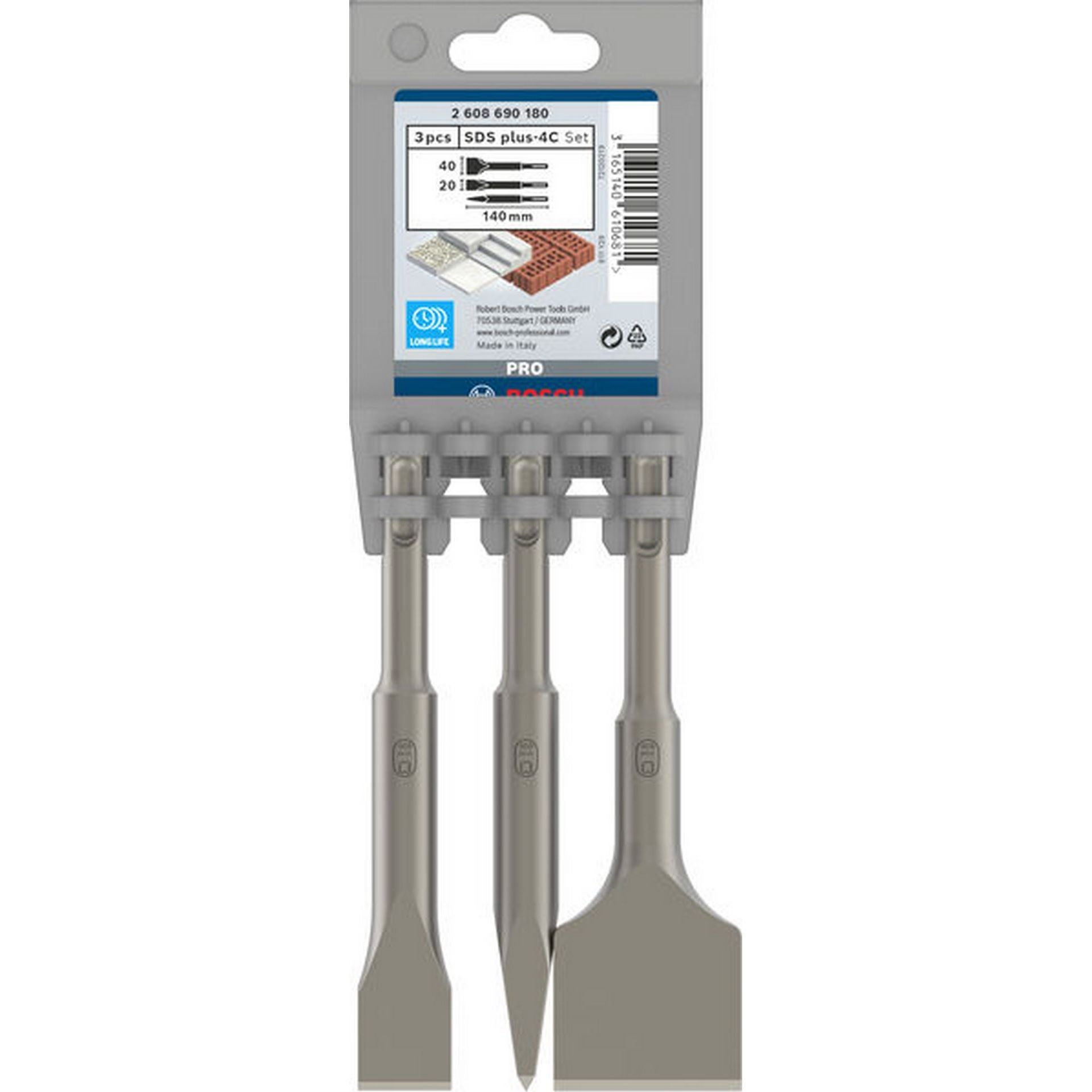 Bosch PRO SDS plus-4C Meißel-Set, 20; 40x140; 140; 140 mm, 3-tlg. #2608690180