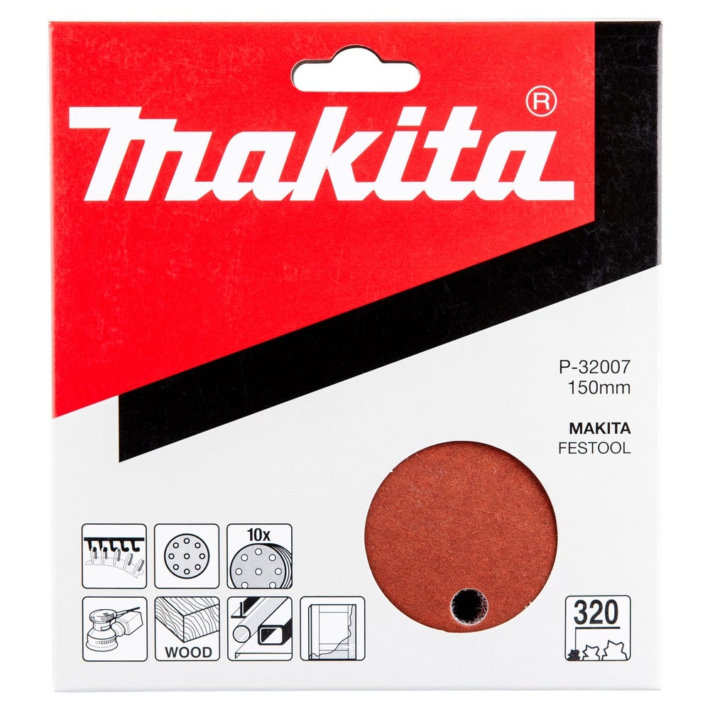 Makita Schleifpapier Ø 150 mm/K320/10 Stk. #P-32007