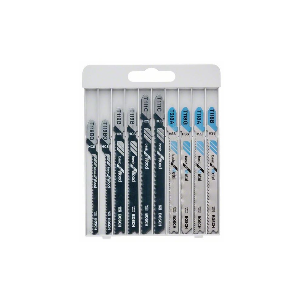 Bosch 10-tlg. Stichsägeblatt-Set Basic for Metal and Wood #2607010630
