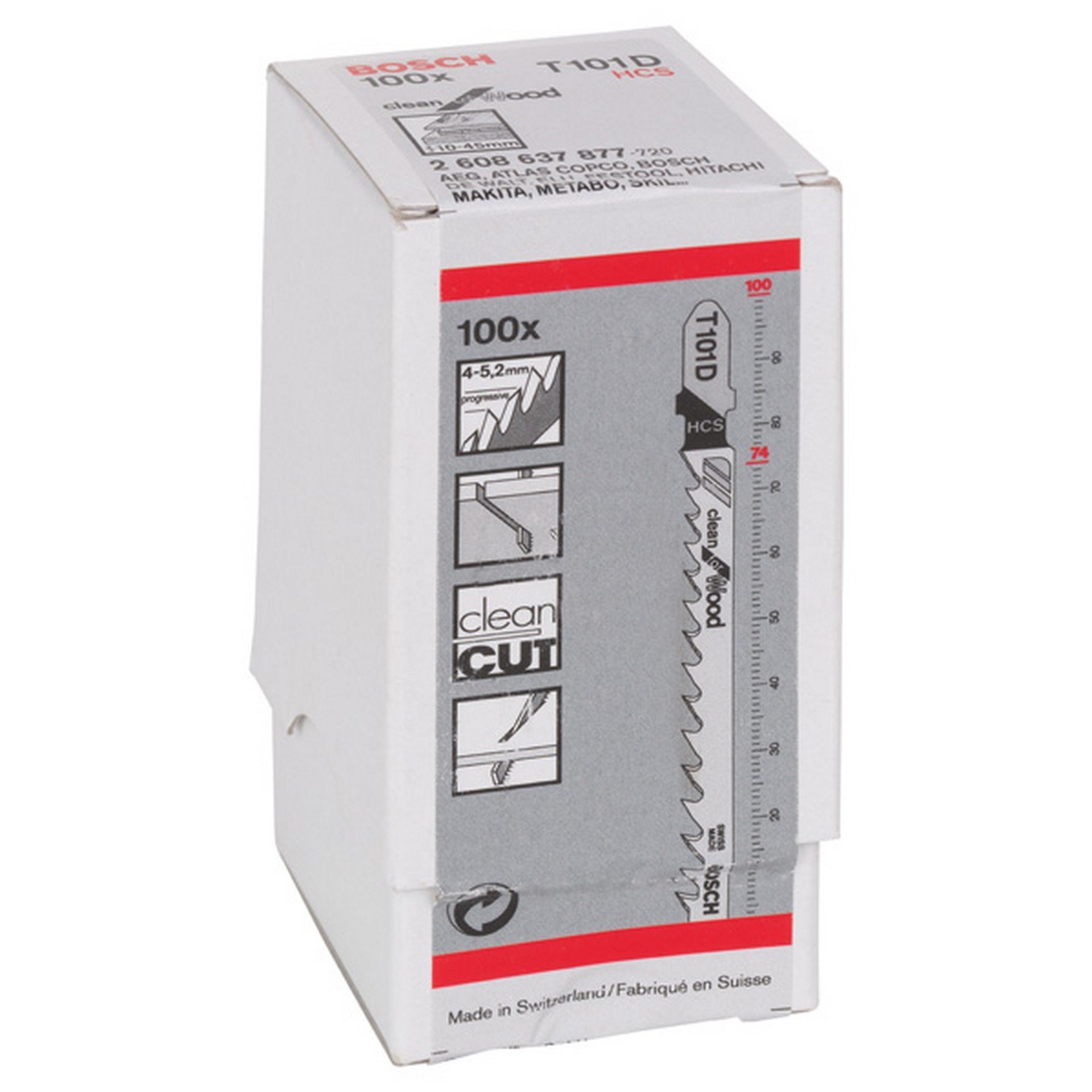 Bosch Stichsägeblatt T 101 D Clean for Wood, 100er-Pack #2608637877