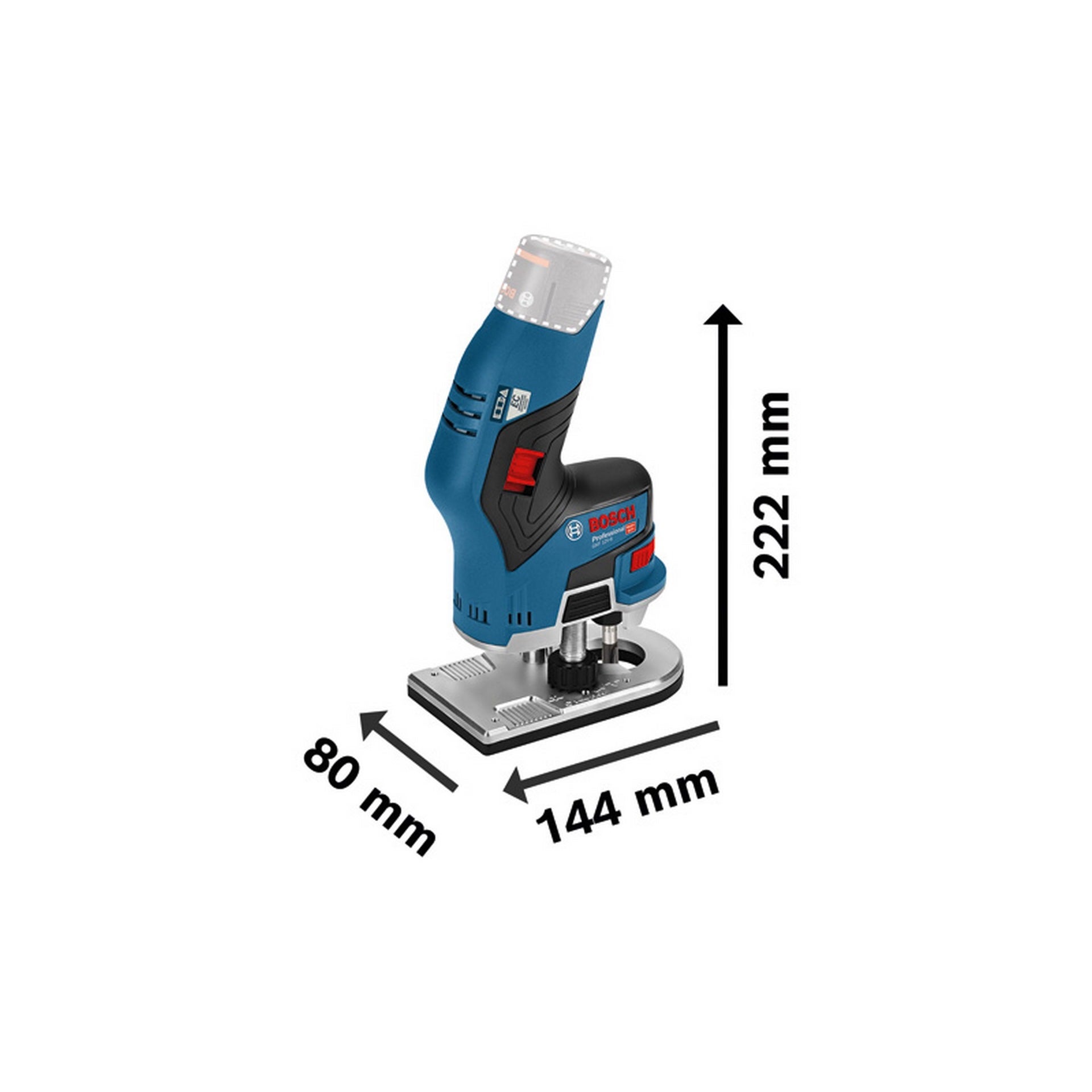 Bosch Akku-Kantenfräse GKF 12V-8 in L-BOXX #06016B0001