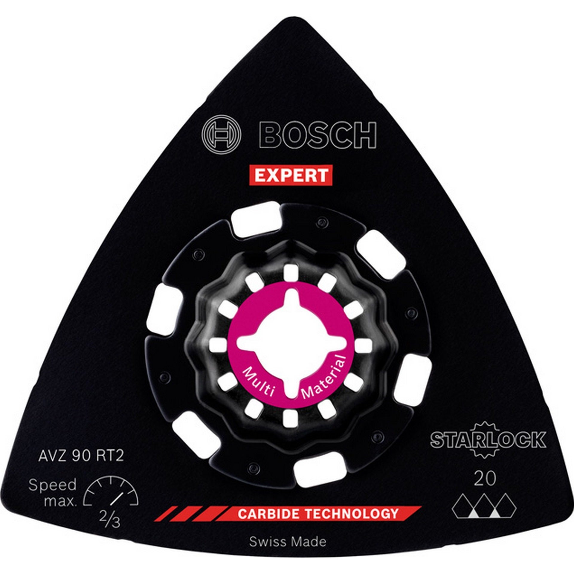 Bosch EXPERT AVZ 90 RT2 Schleifplatte für Multifunktionswerkzeuge, 90 mm, 10-tlg. #2608900046