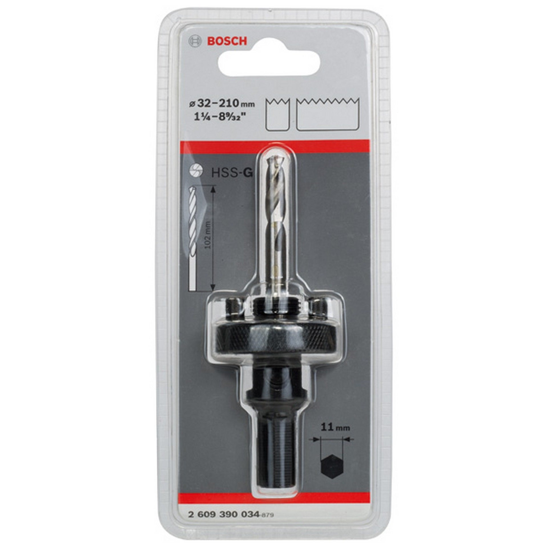 Bosch Sechskant-Steckdosenadapter für Lochsägen mit 32 bis 210 mm #2609390034