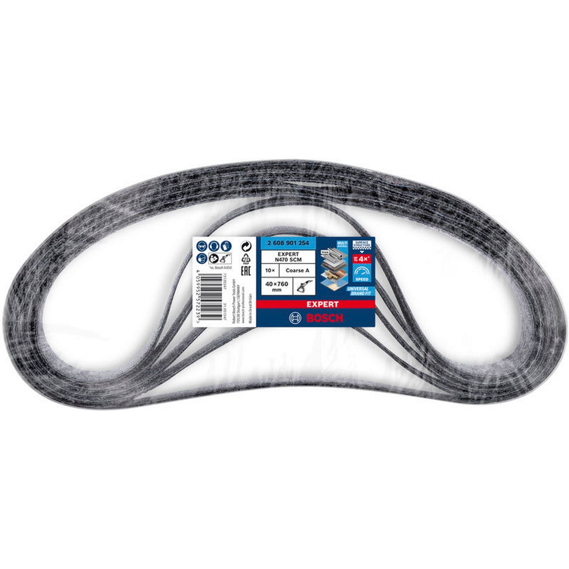 Bosch EXPERT N470 Schleifband, 40x760mm, grob, 10-tlg. #2608901254