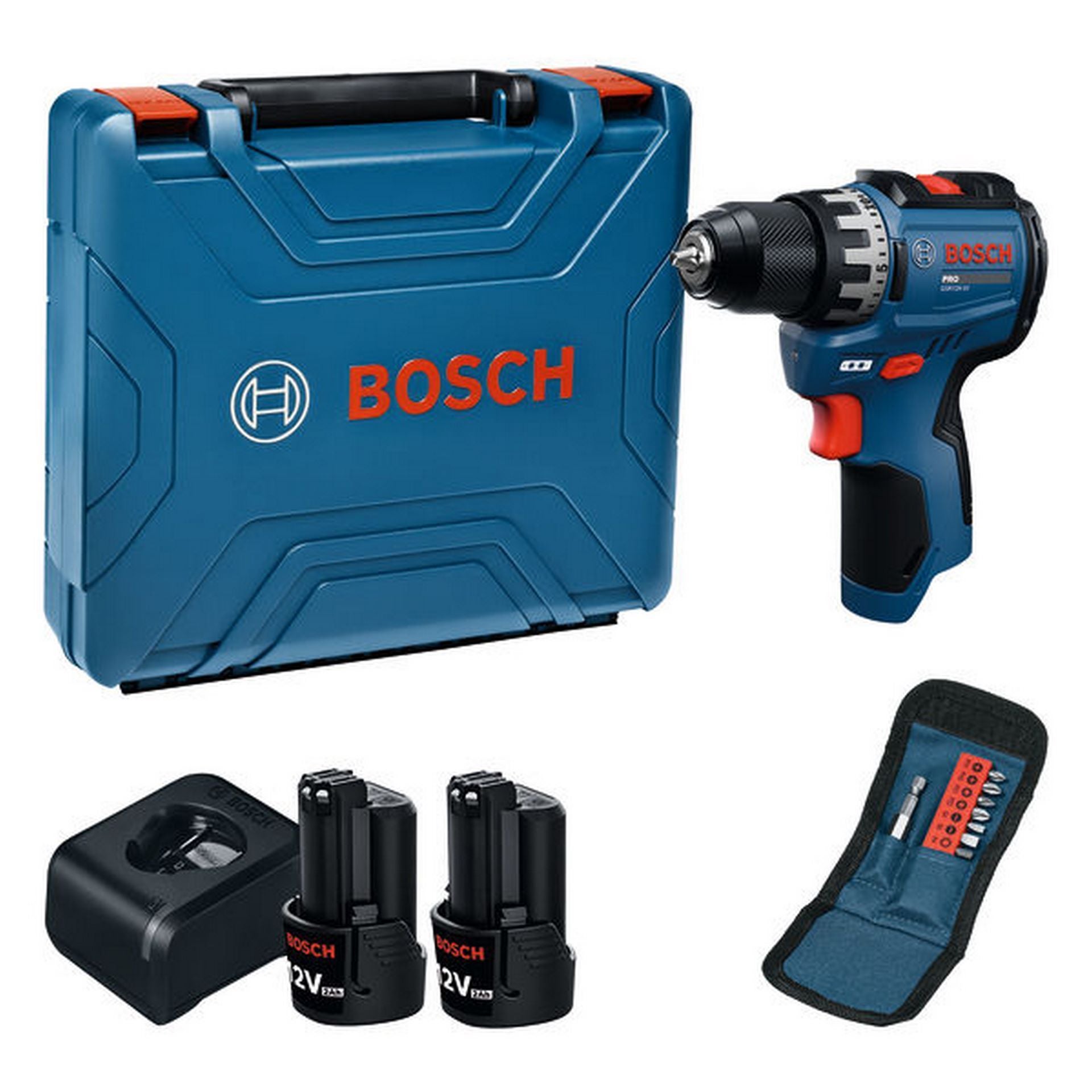 Bosch Akku-Bohrschrauber GSR12V-31, 2x Akku GBA12V-20 #06019S6003