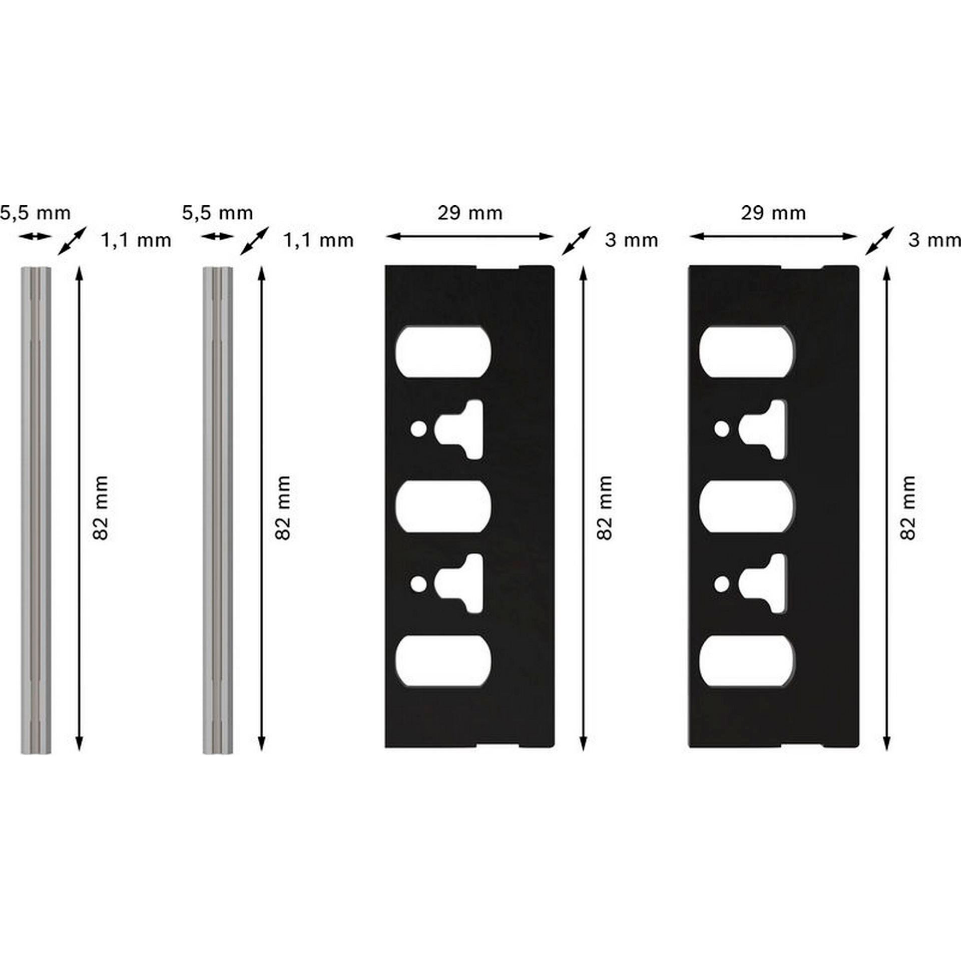 Bosch PRO Hobelmesser-Set, 4-tlg #2608838999