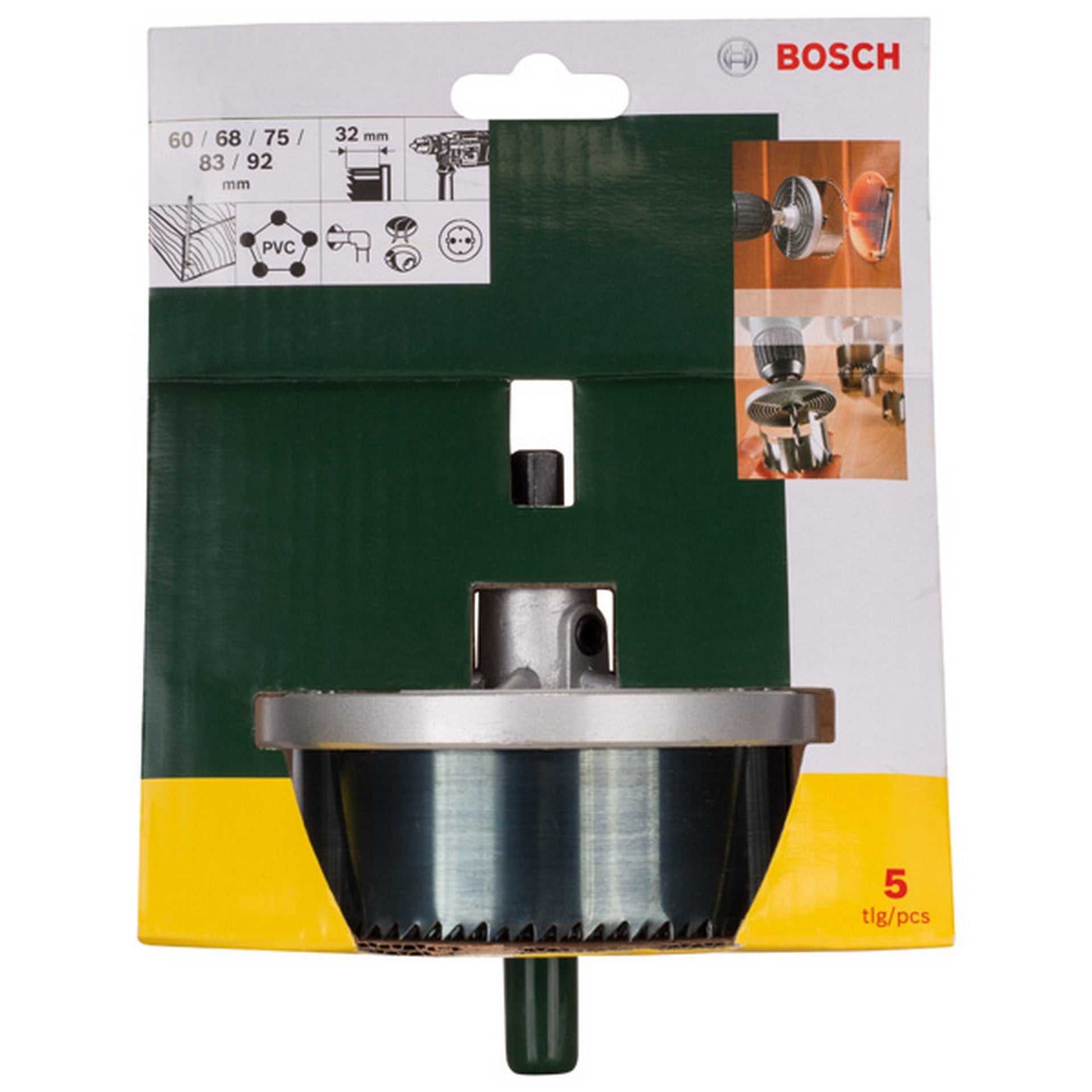 Bosch Lochsägen-Set, 5-teilig, Durchmesser: 60 - 92 mm #2607019451