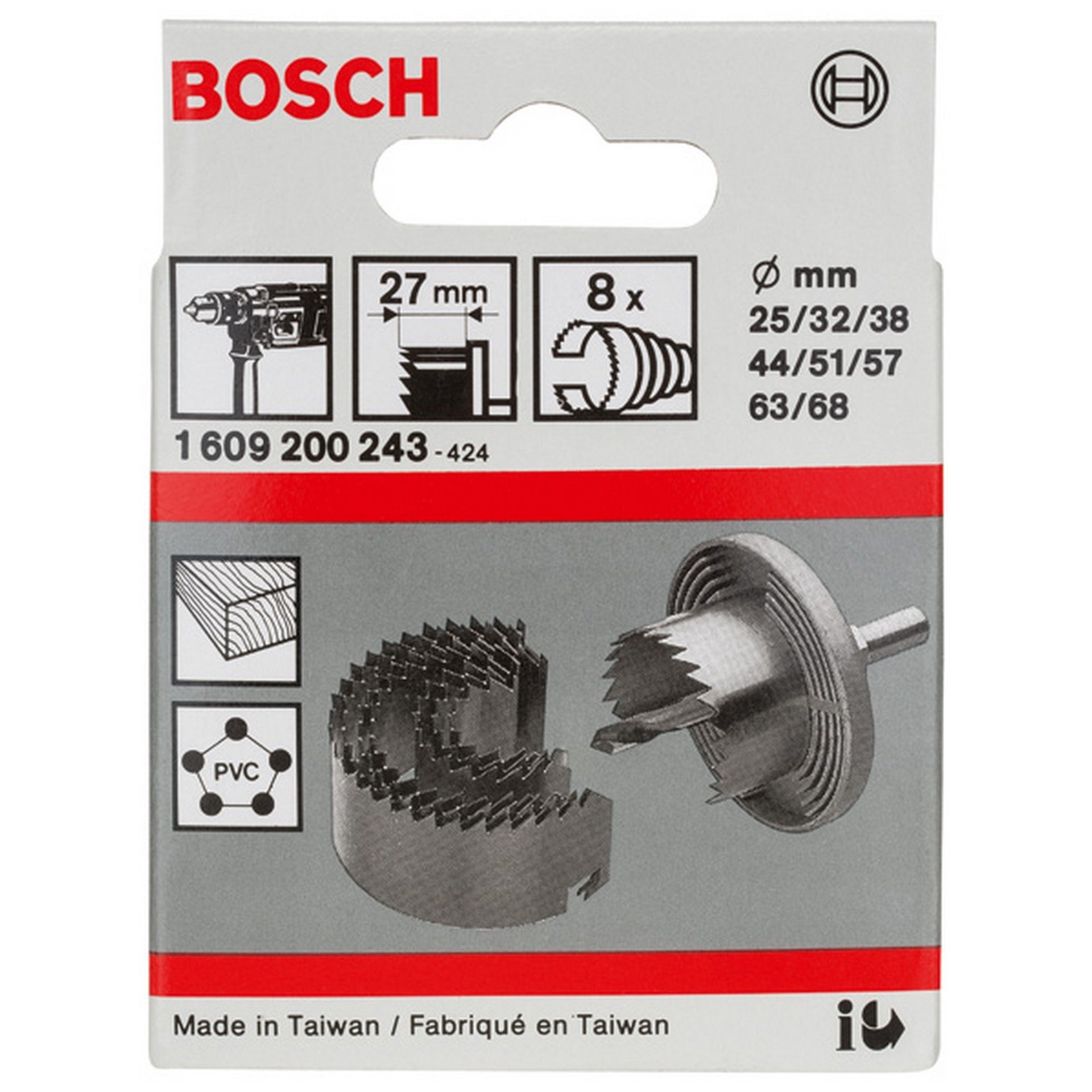 Bosch Lochsägen-Set, 8-tlg., 25-68 mm #1609200243