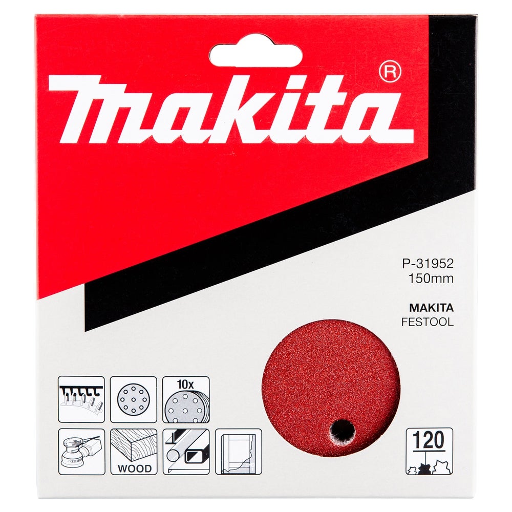 Makita Schleifpapier Ø 150 mm/K120/10 Stk. #P-31952