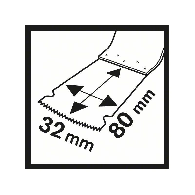 Bosch HCS Tauchsägeblatt MAIZ 32 EPC Wood, 80 x 32 mm, 1er-Pack #2608662568