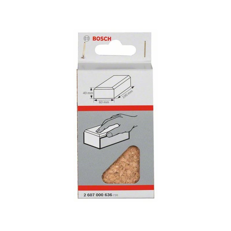 Bosch Handschleifklotz, Länge x Breite: 60 x 100 mm, aus Kork, klein #2607000636