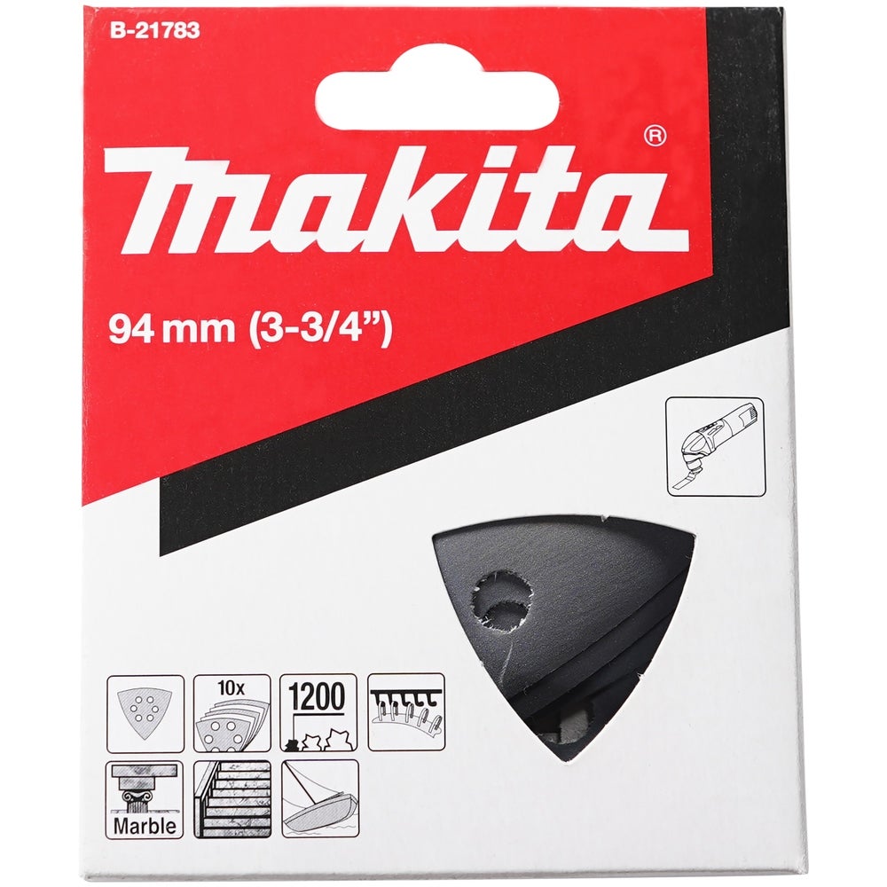 Makita 10 Stk. Schleifpapier Deltoid, 94 mm, K1.200 #B-21783