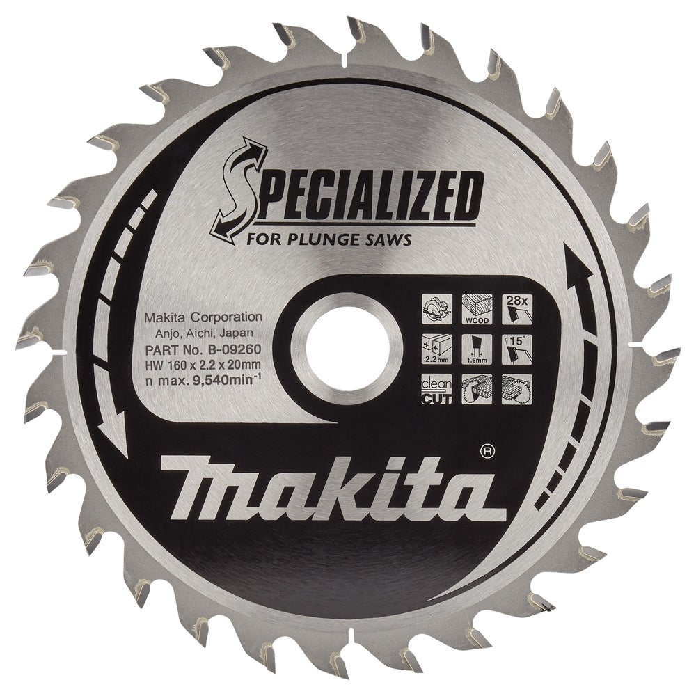 Makita Kreissägeblatt, Spezial für Tauchsägen #B-09260