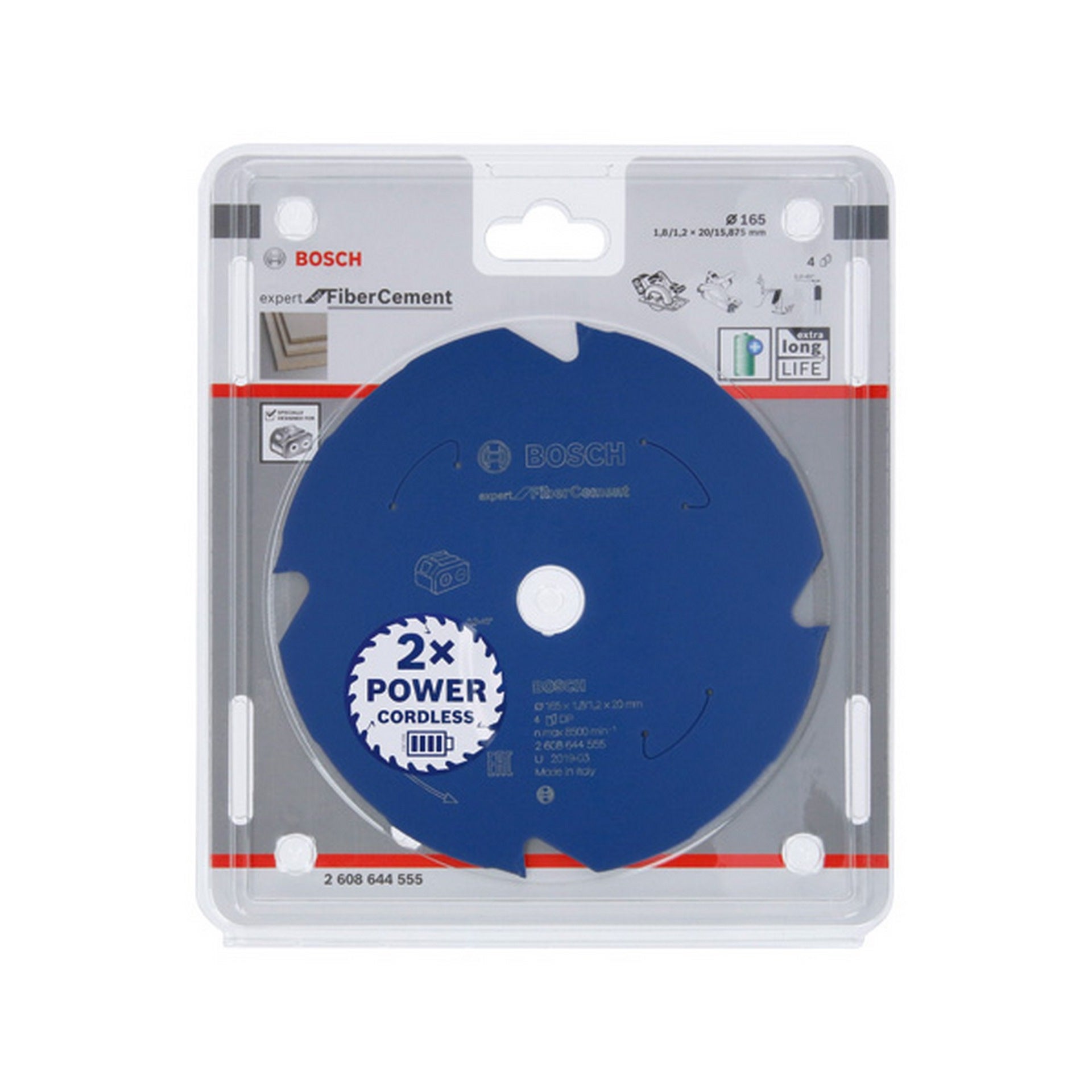 Bosch Kreissägeblatt für Akkusägen Expert for Fibre Cement, 165 x 1,8/1,2 x 20, T4 #2608644555