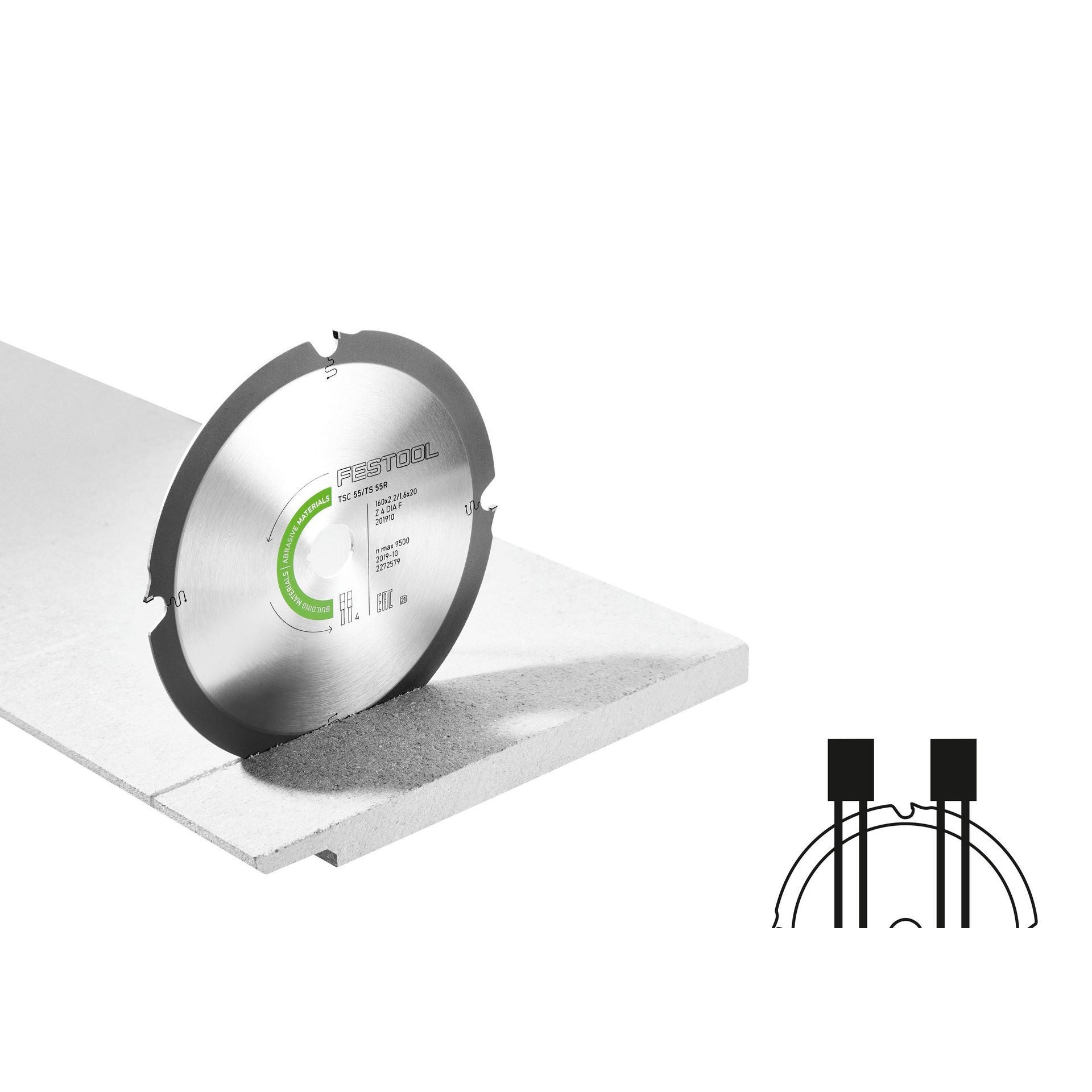 Festool Diamant-Kreissägeblatt ABRASIVE MATERIALS DIA 160x2,2x20 F4 #201910