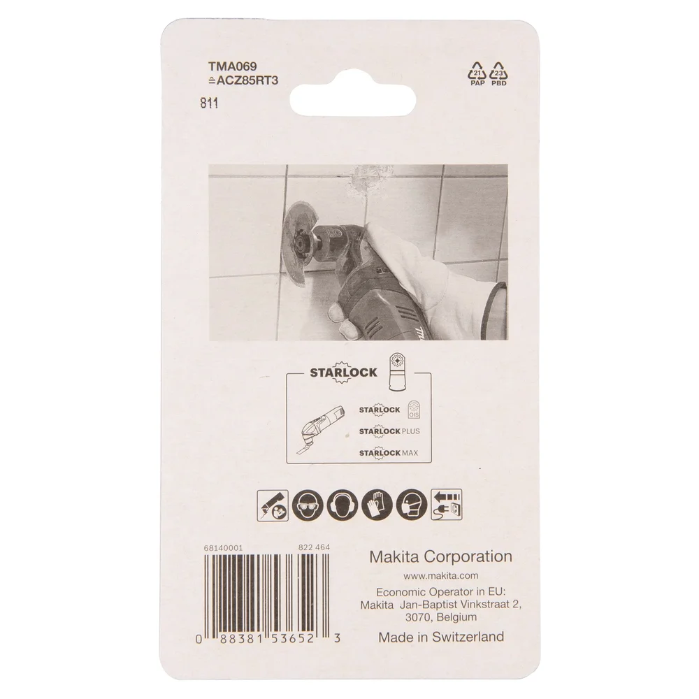 Makita Eintauch und Segmentsägeblatt HM/RIFF, 85 mm, TMA069 #B-65028