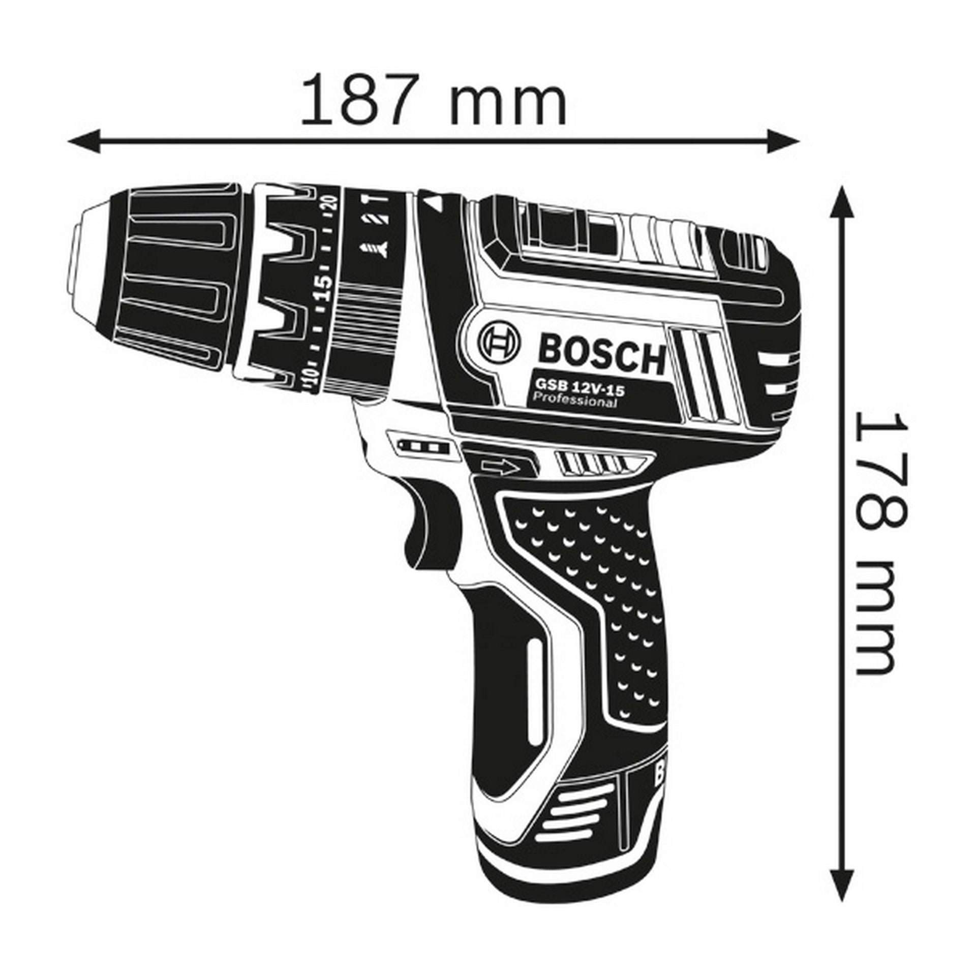 Bosch Akku-Schlagbohrschrauber GSB 12V-15 #06019B690K