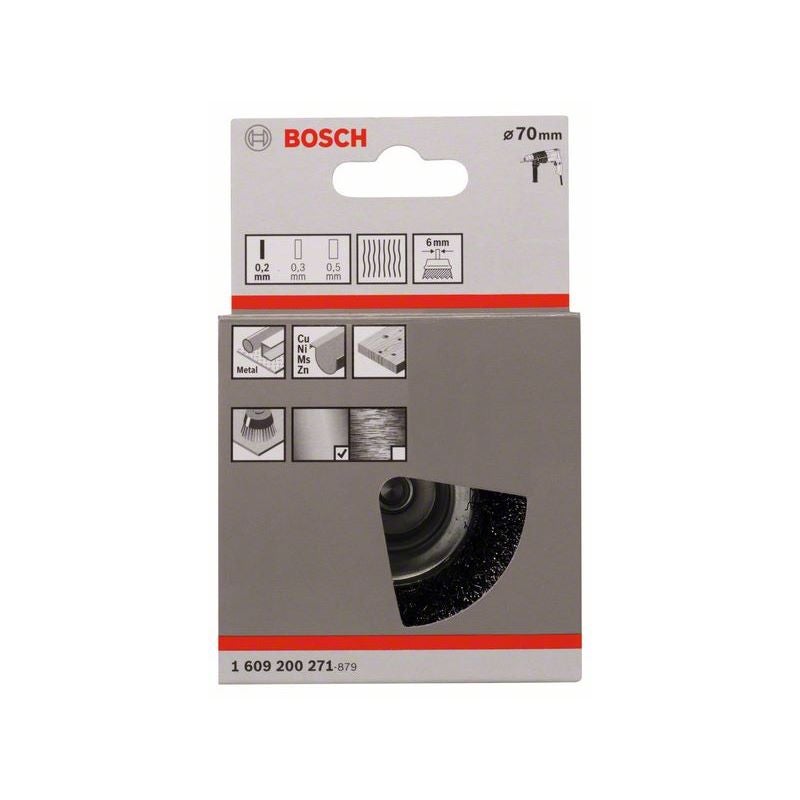 Bosch PRO Metal clean Topfbürste, zylindrischer Schaft, 70 x 0,2 mm #1609200271