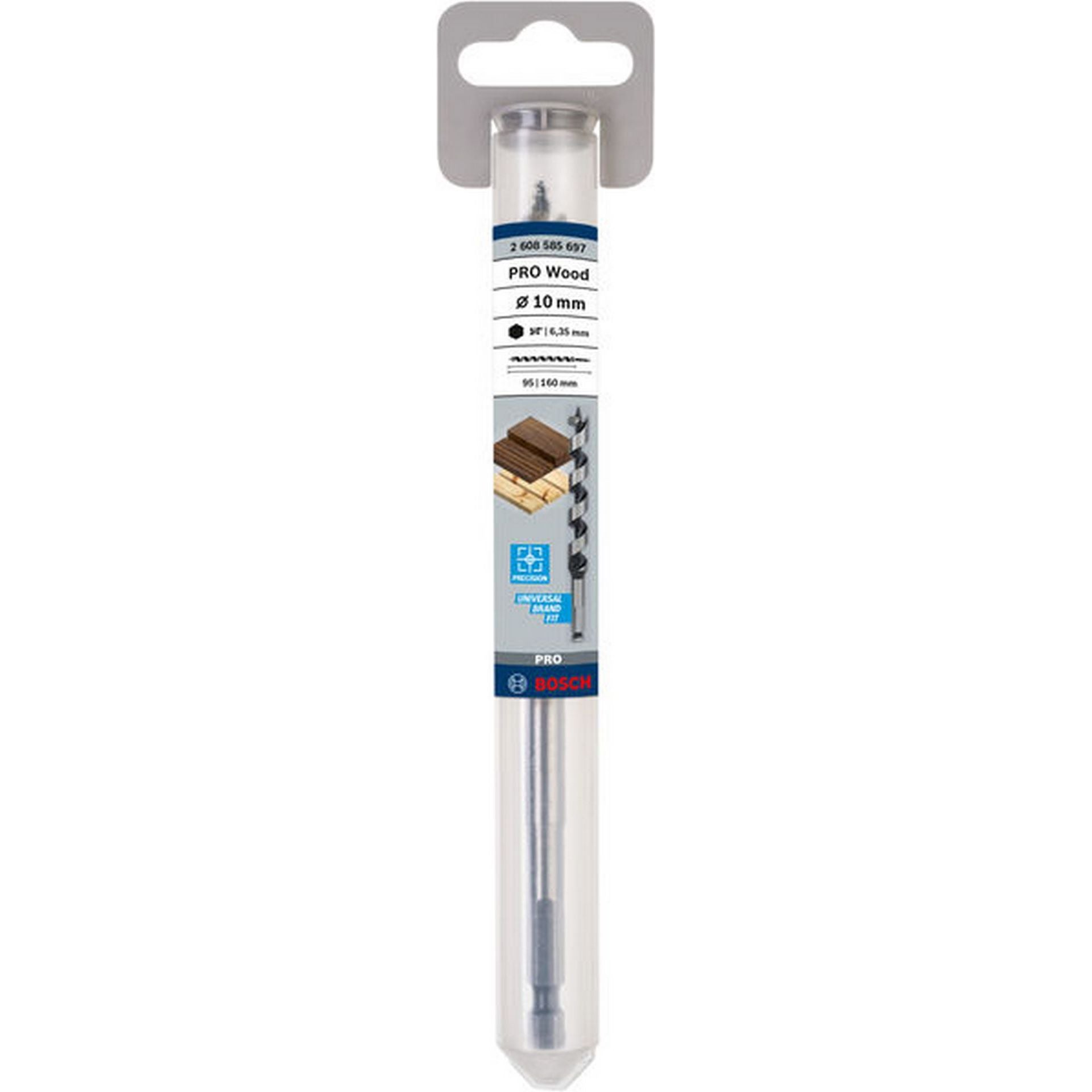 Bosch PRO Wood Holzschlangenbohrer, 10 x 95 x 160 mm #2608585697