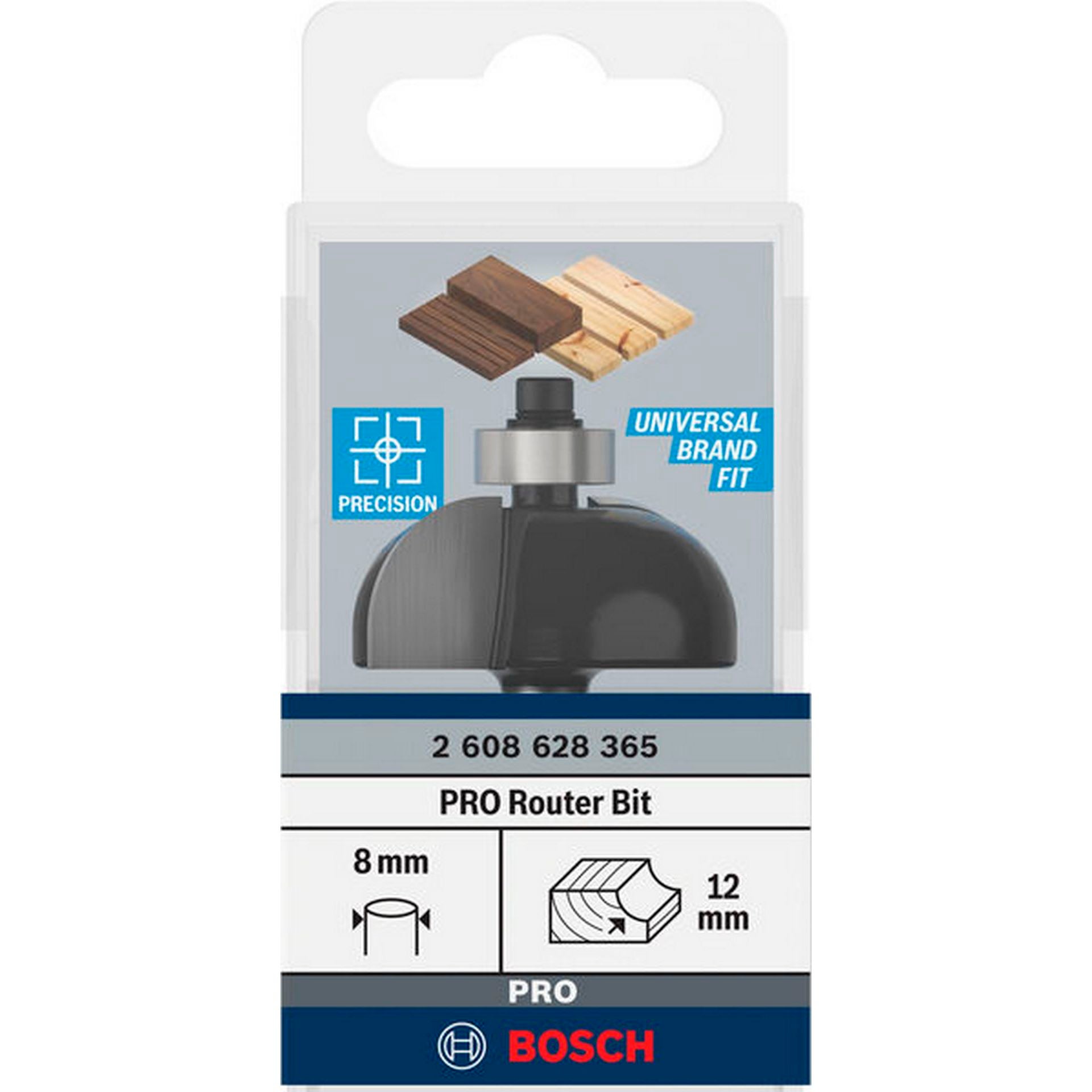 Bosch PRO Hohlkehlfräser, R 12 mm, S 8 mm #2608628365