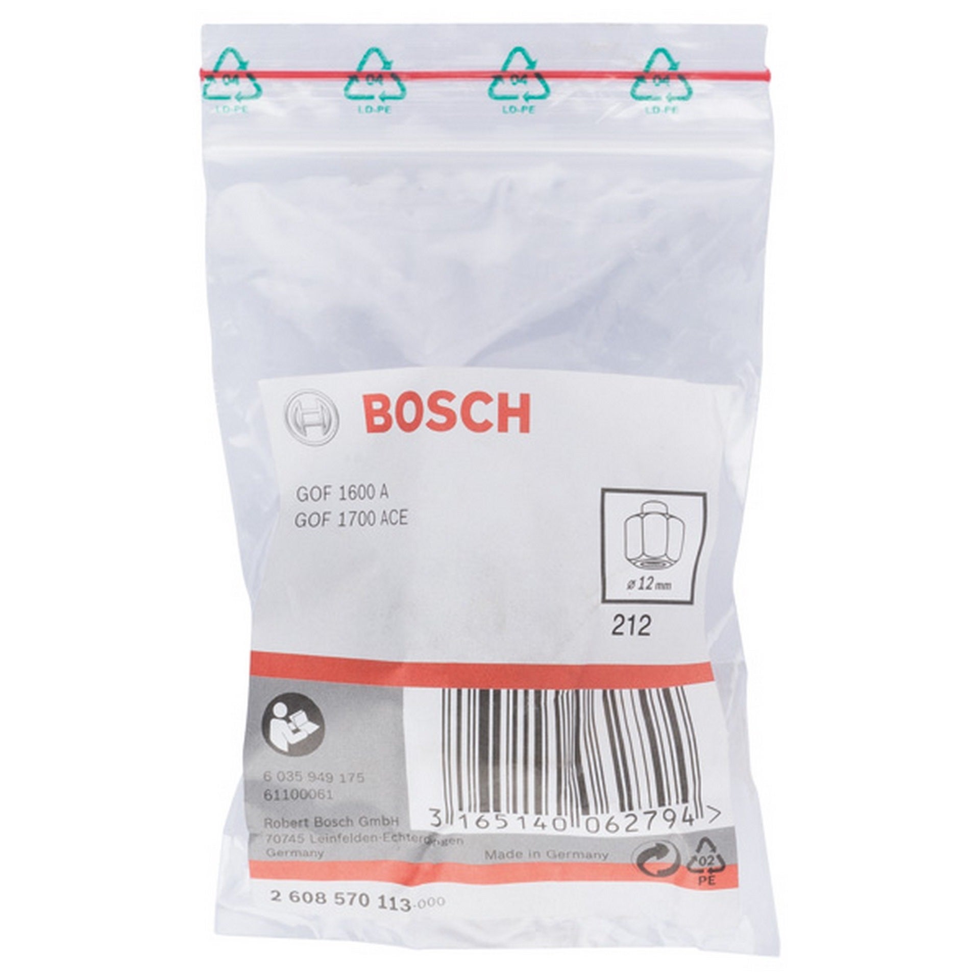 Bosch Spannzange, 12 mm, 27 mm #2608570113
