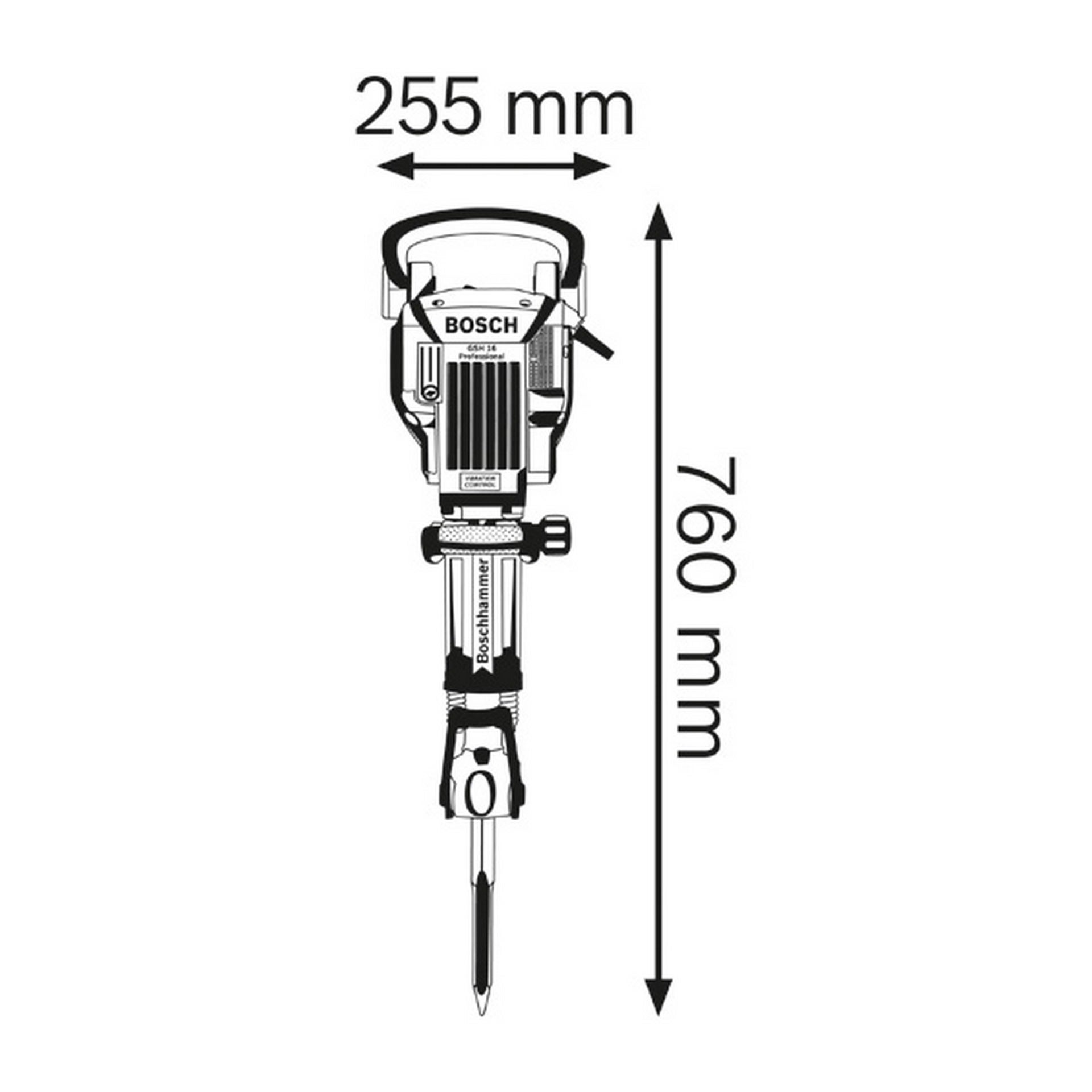 Bosch Abbruchhammer GSH 16-28 in Trolley #0611335000